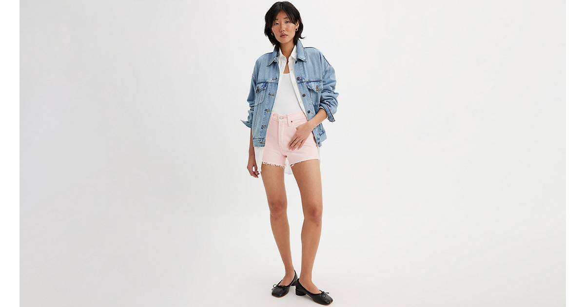 501® Original High Rise Jean Shorts - Pink | Levi's® GB