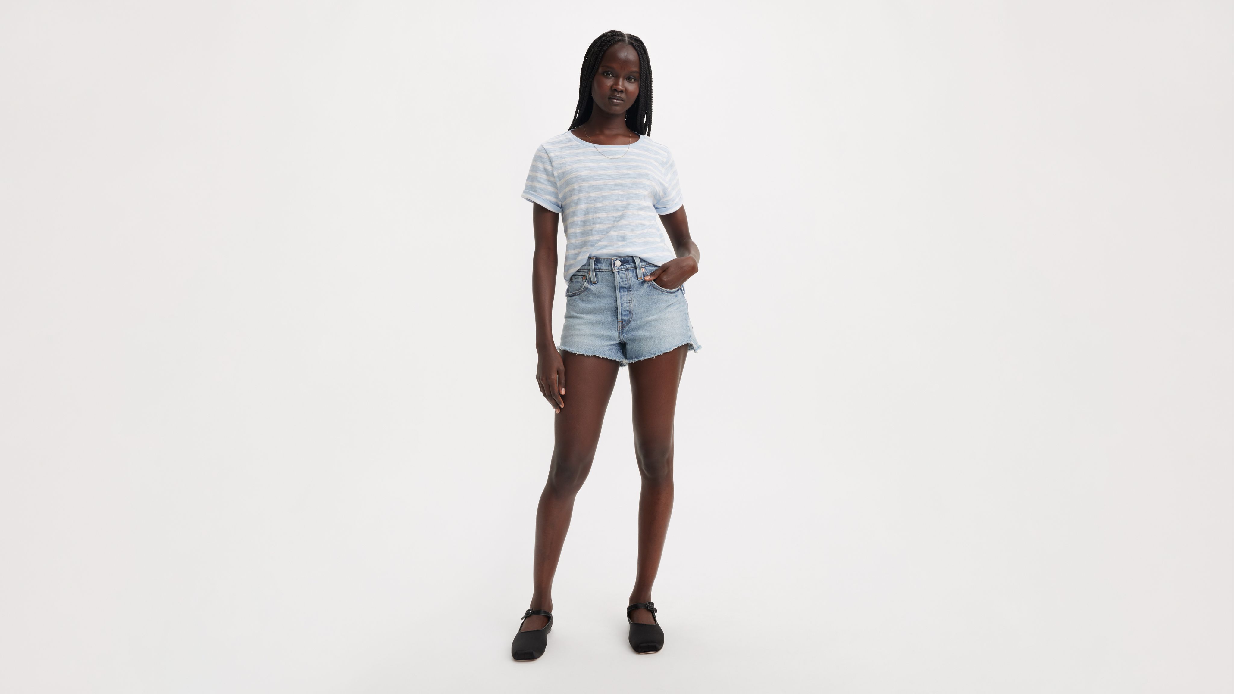 Levi's 501 High Rise Women's Shorts 28 In In The Zone