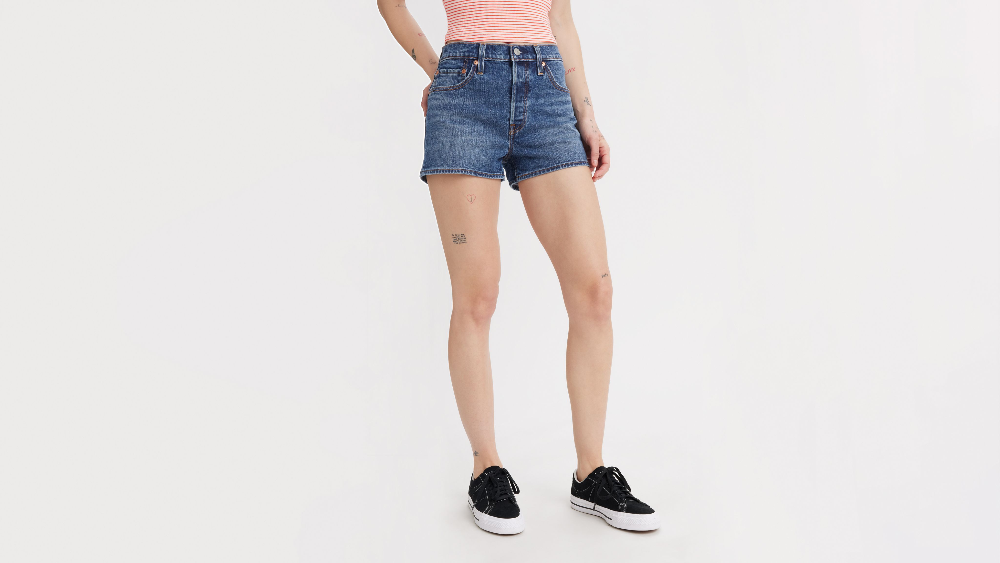 Levi's 501 Original High Rise Jean Shorts In Midnight