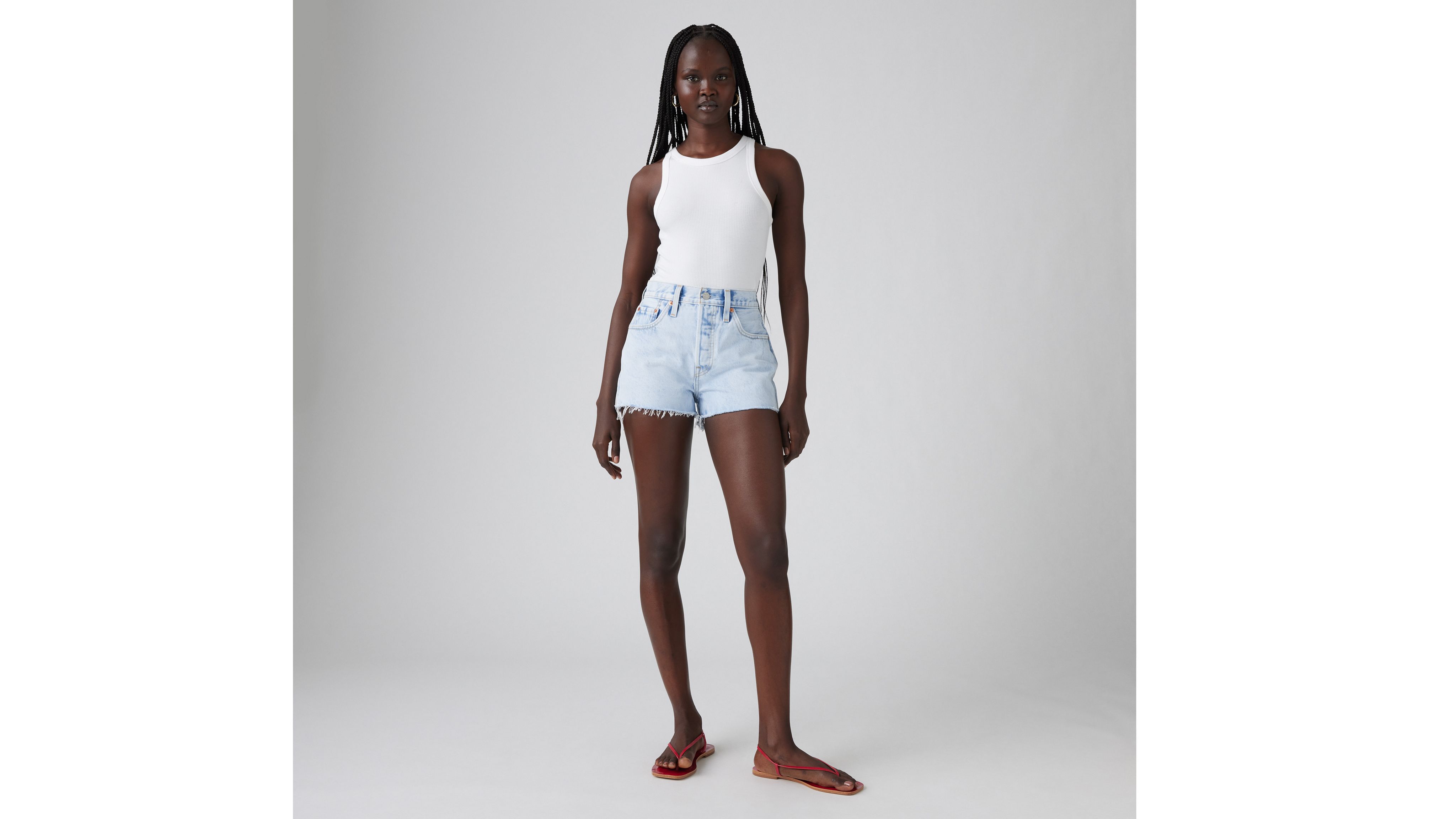 Levi's 501 Original High Rise Jean Shorts In Healing Waters Short