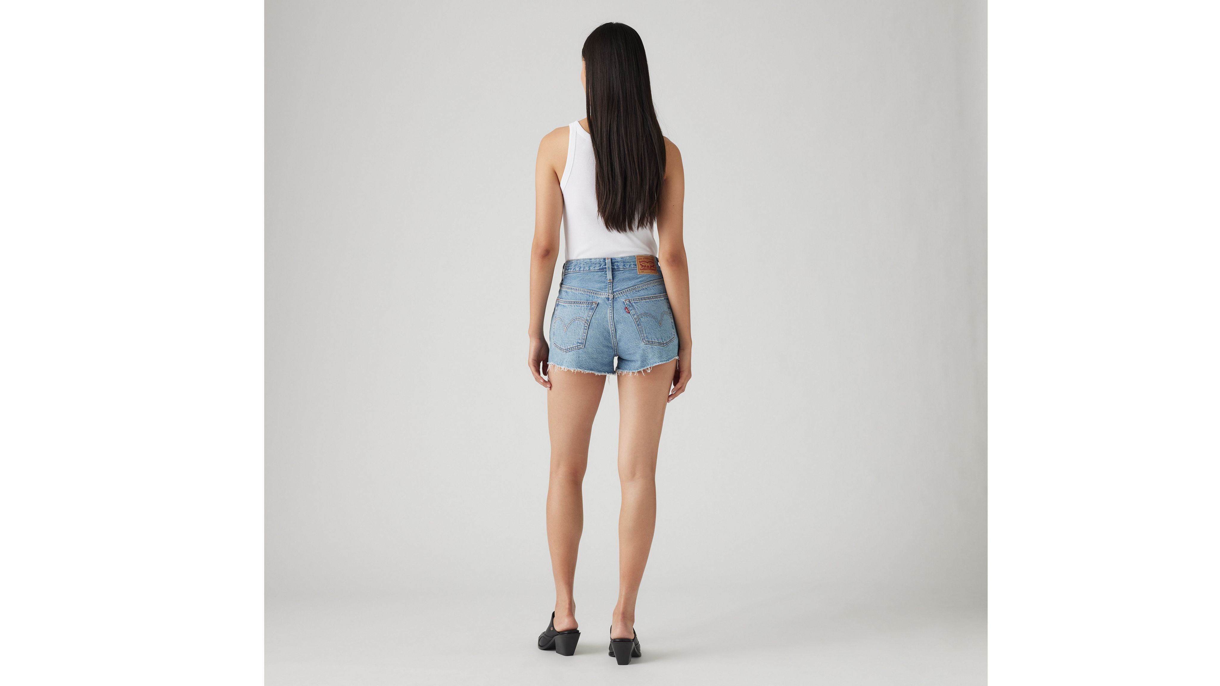 Levi's 501 Original Fit High Rise Women's Shorts 26 In Blue