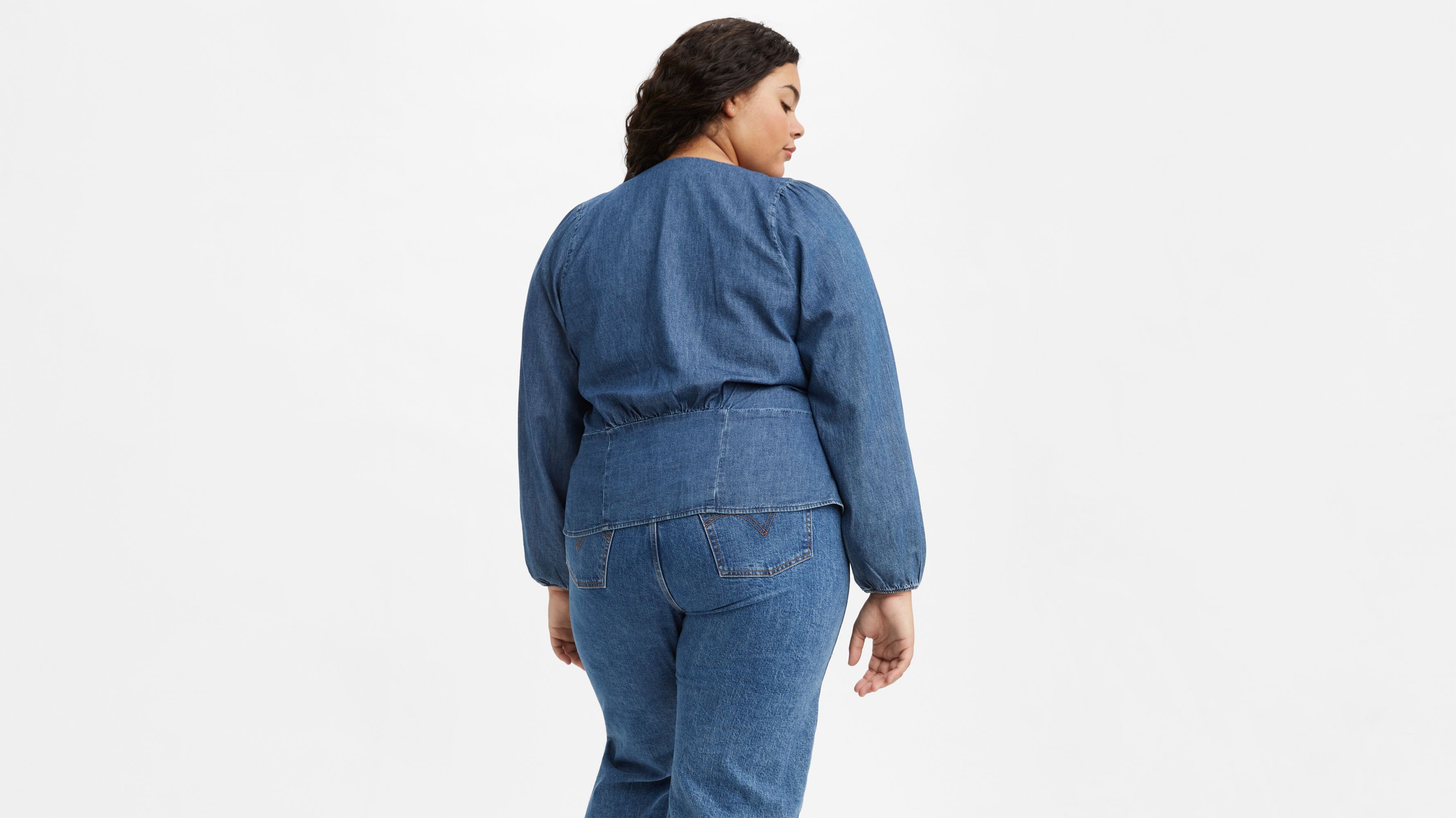 Sophia Puff Sleeve Top (Plus Size) 2