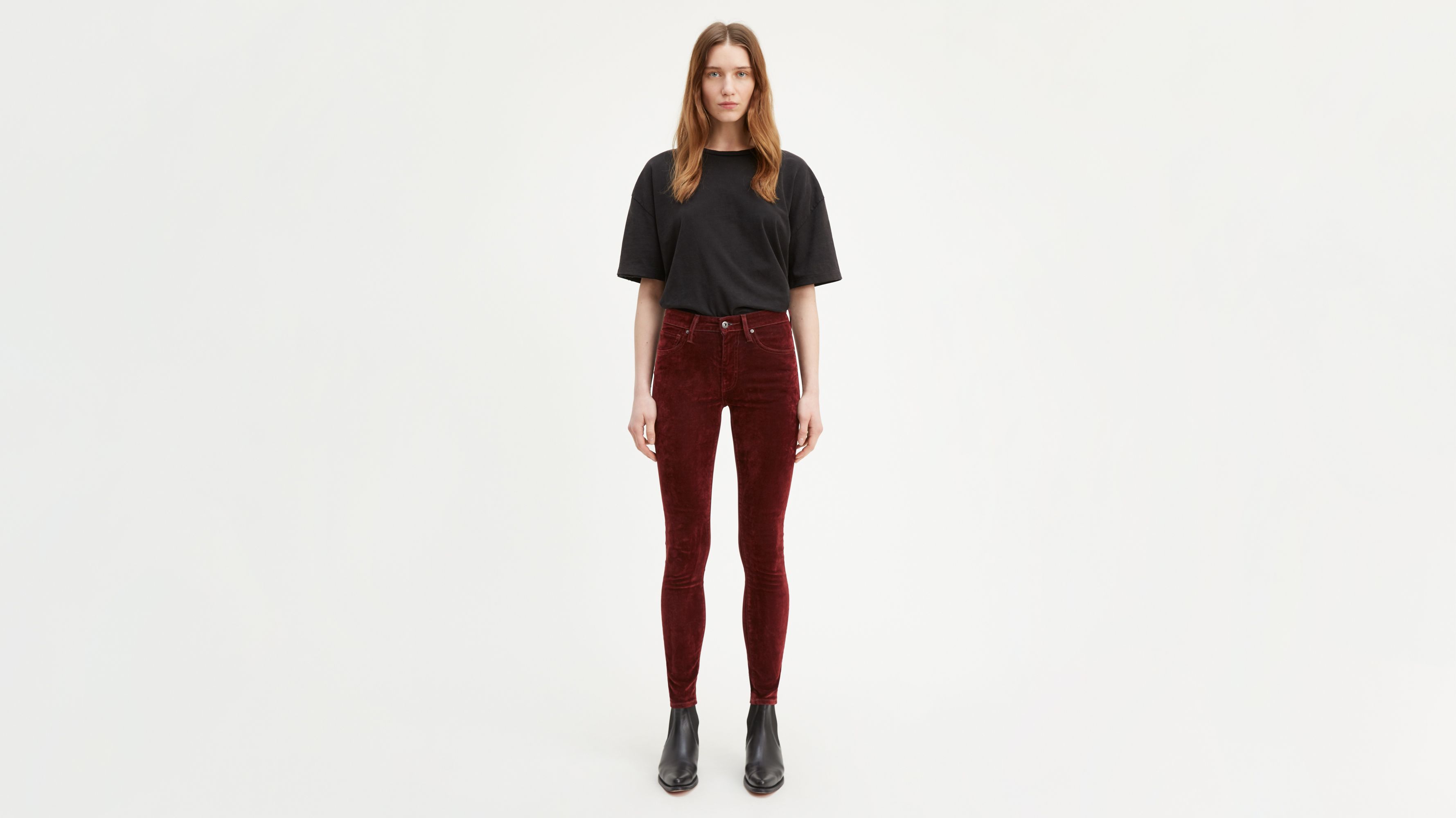 721 High Rise Velvet Pants - Red | Levi's® US