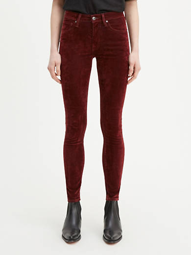 721 High Rise Velvet Pants - Red | Levi's® US 721 High Rise Velvet Pants - Red | Levi's® US