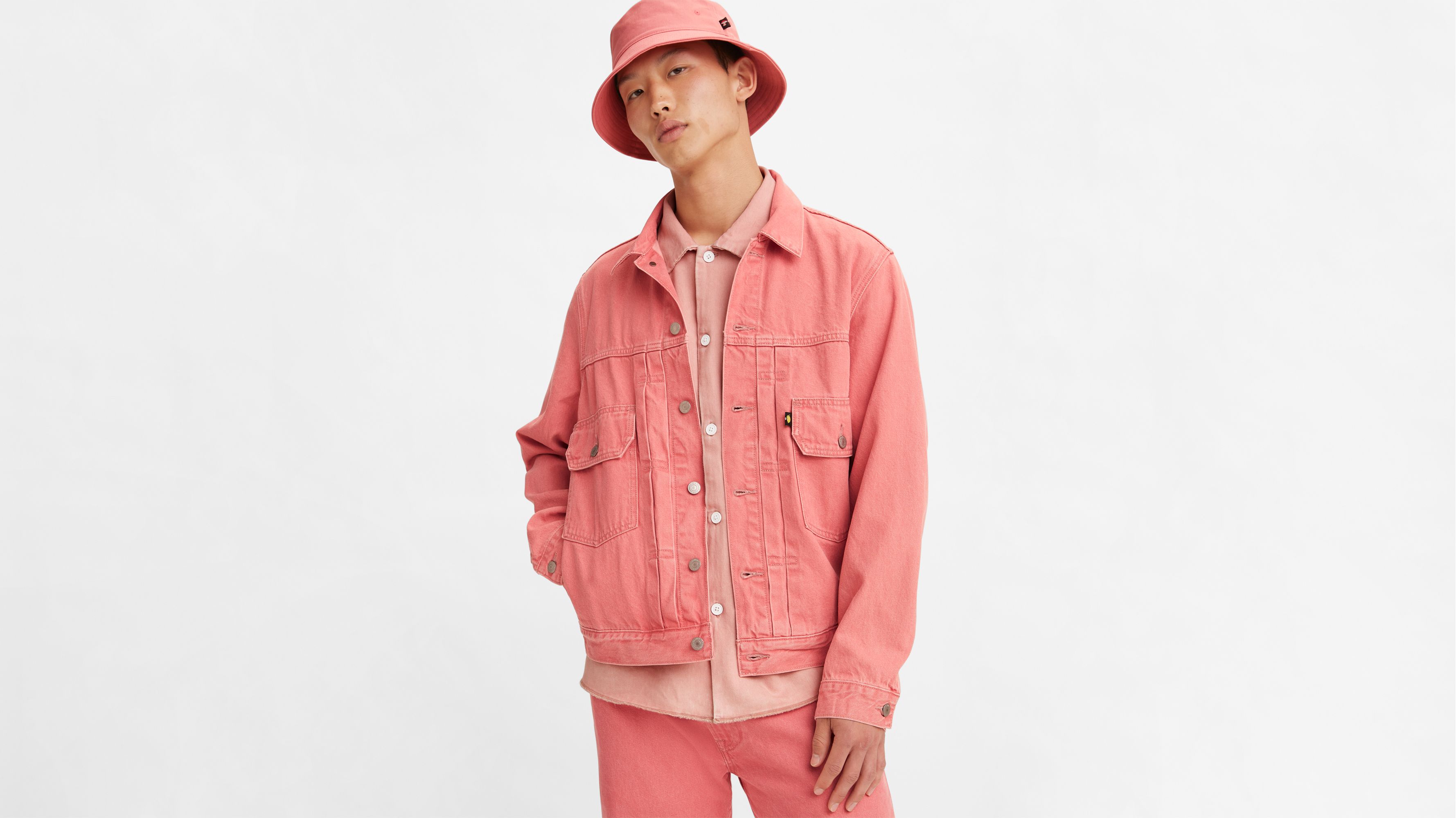 All You Need Is Tapestry Trucker Jacket - Pink/combo