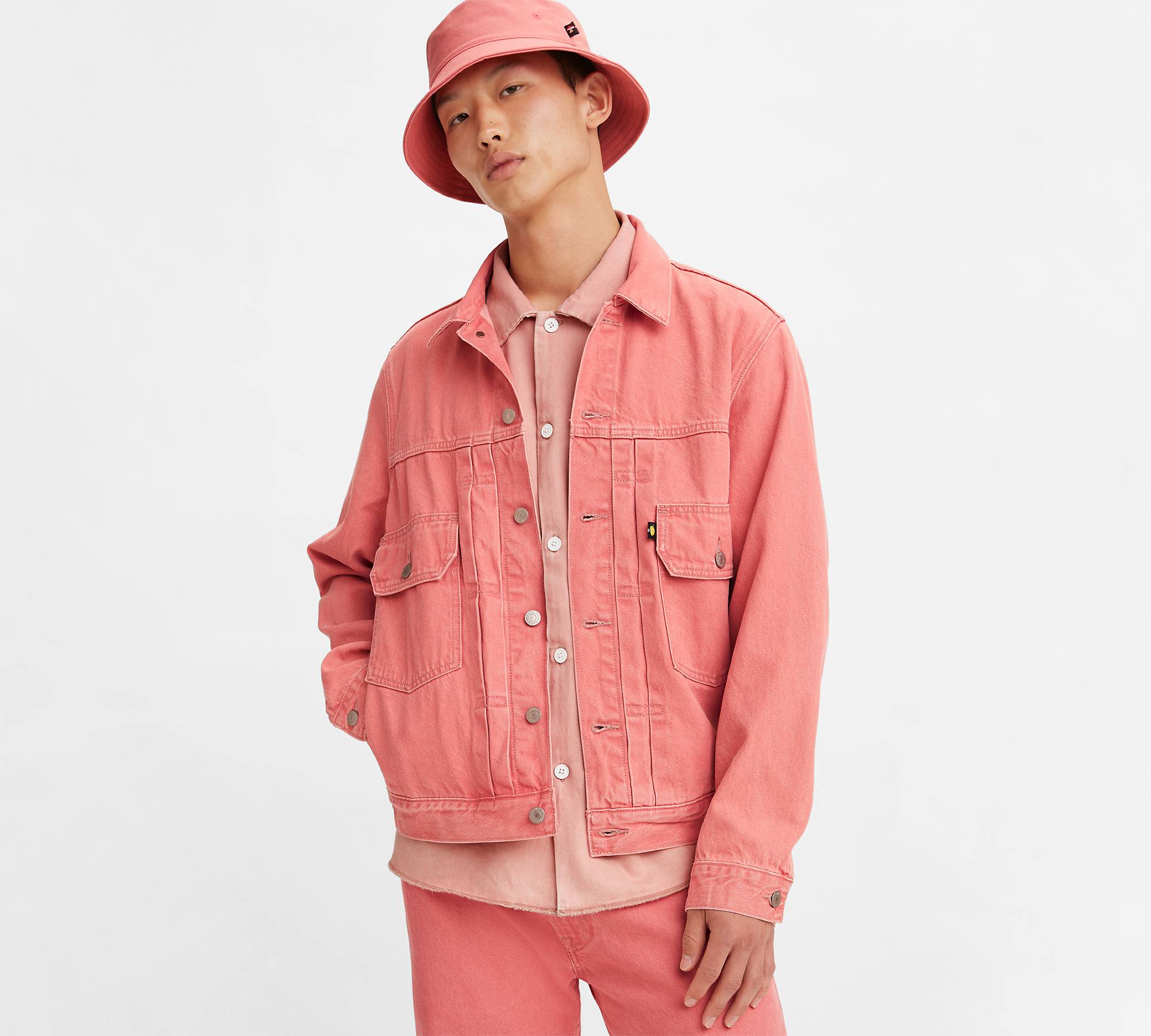 Levi's Pink Denim Trucker Jacket for Men