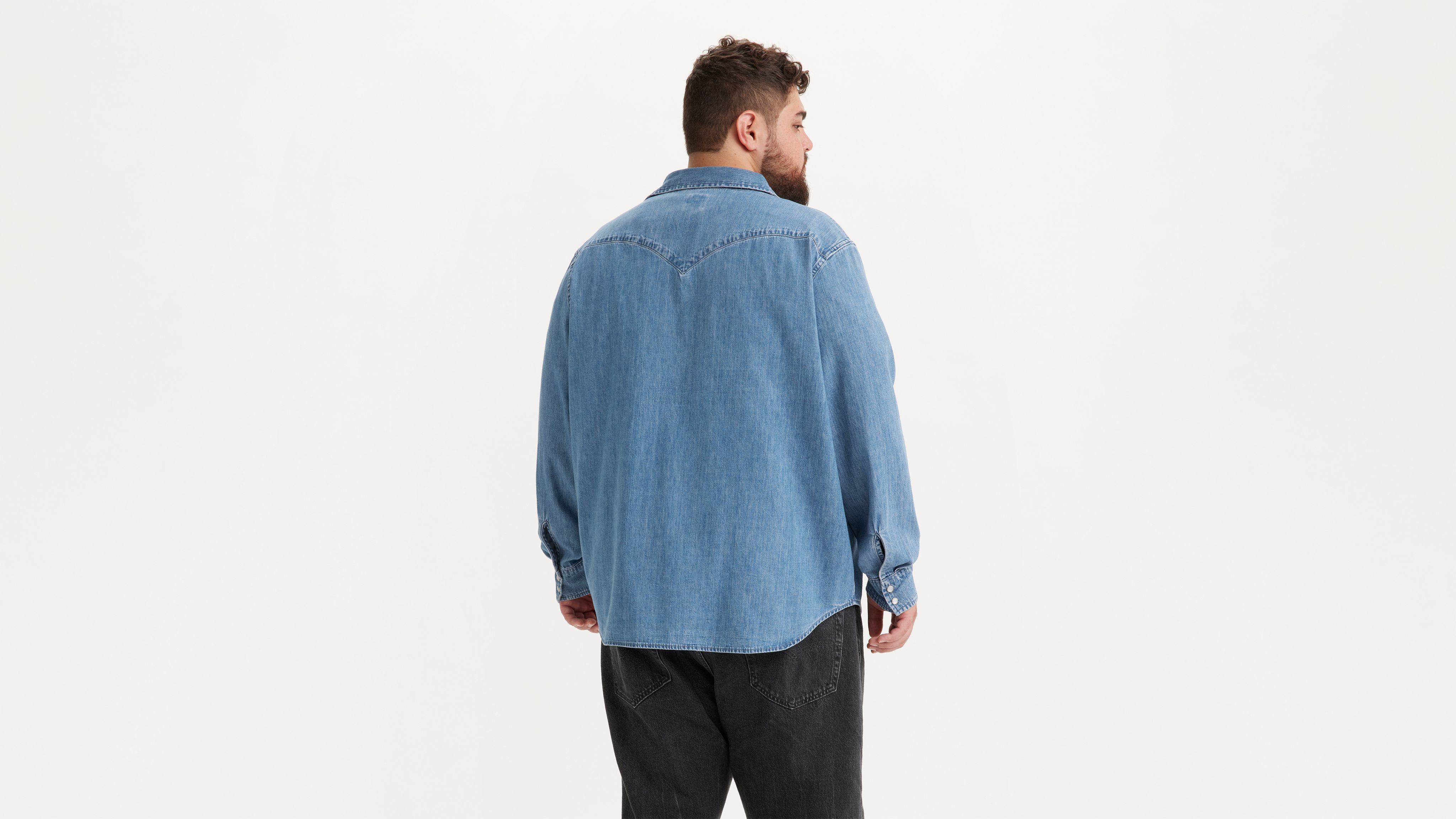 Classic Western Standard Fit Shirt (big) - Medium Wash