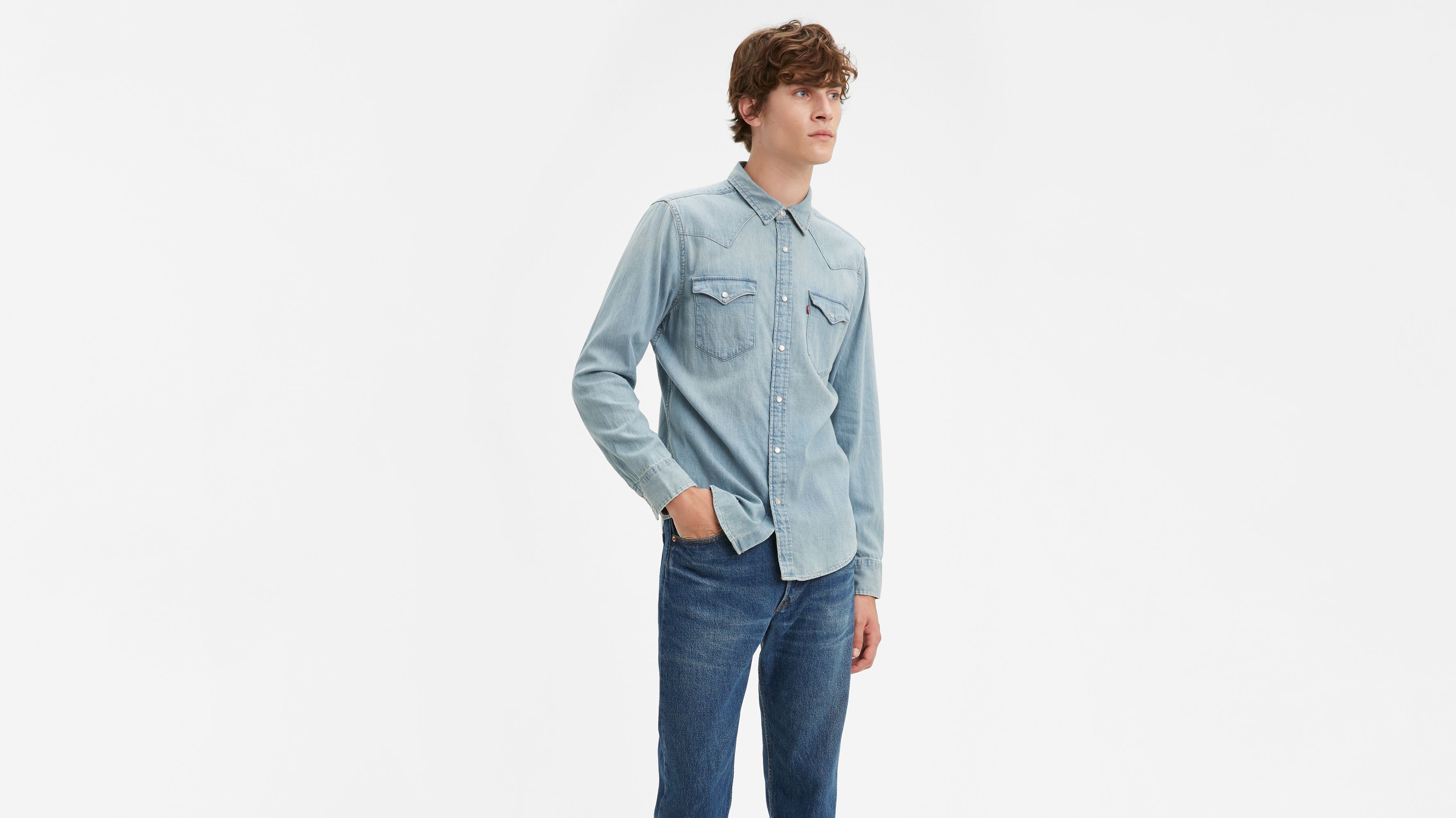 levi's big and tall denim shirts