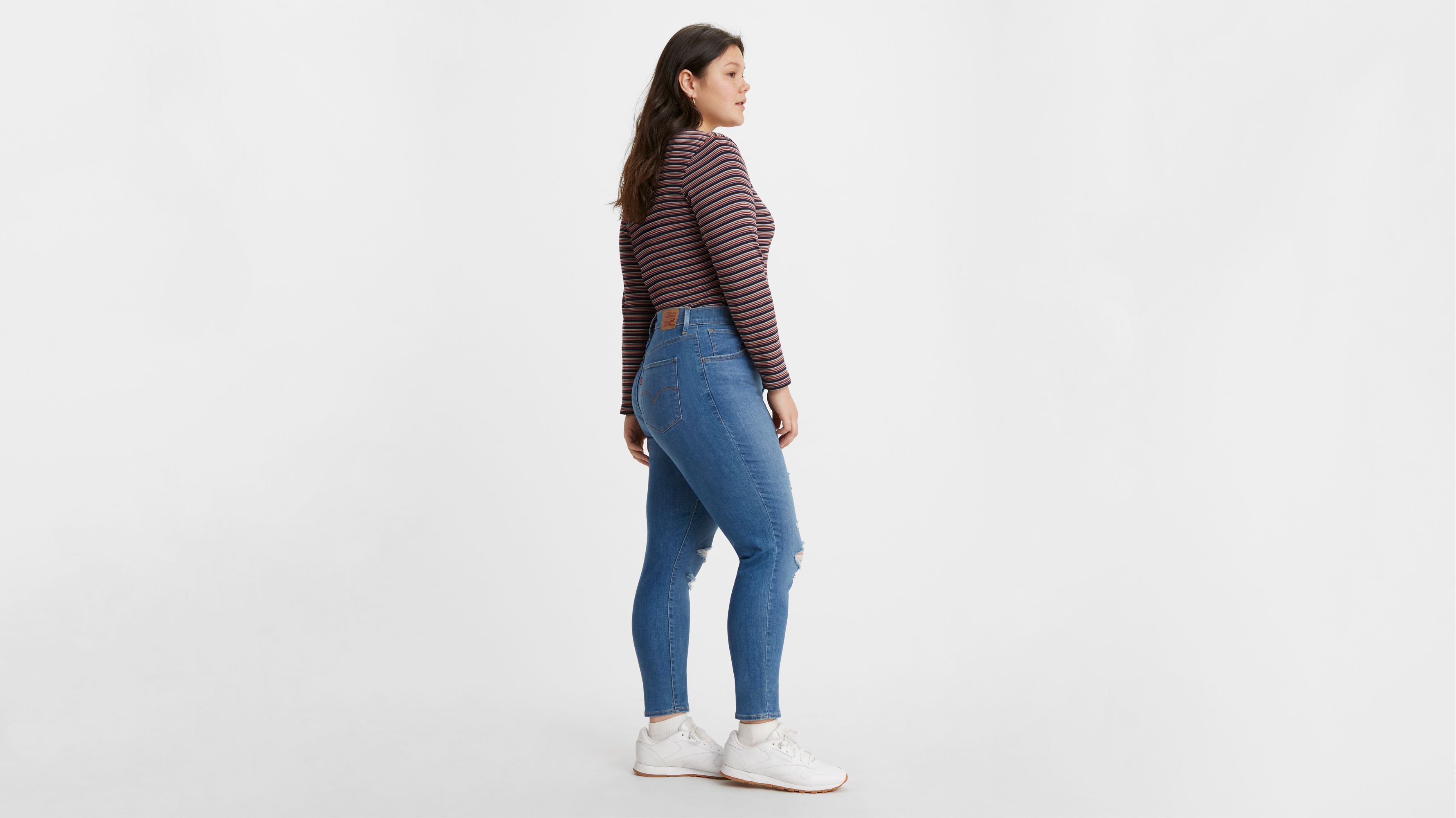 720 high rise faux leather ankle women's jeans