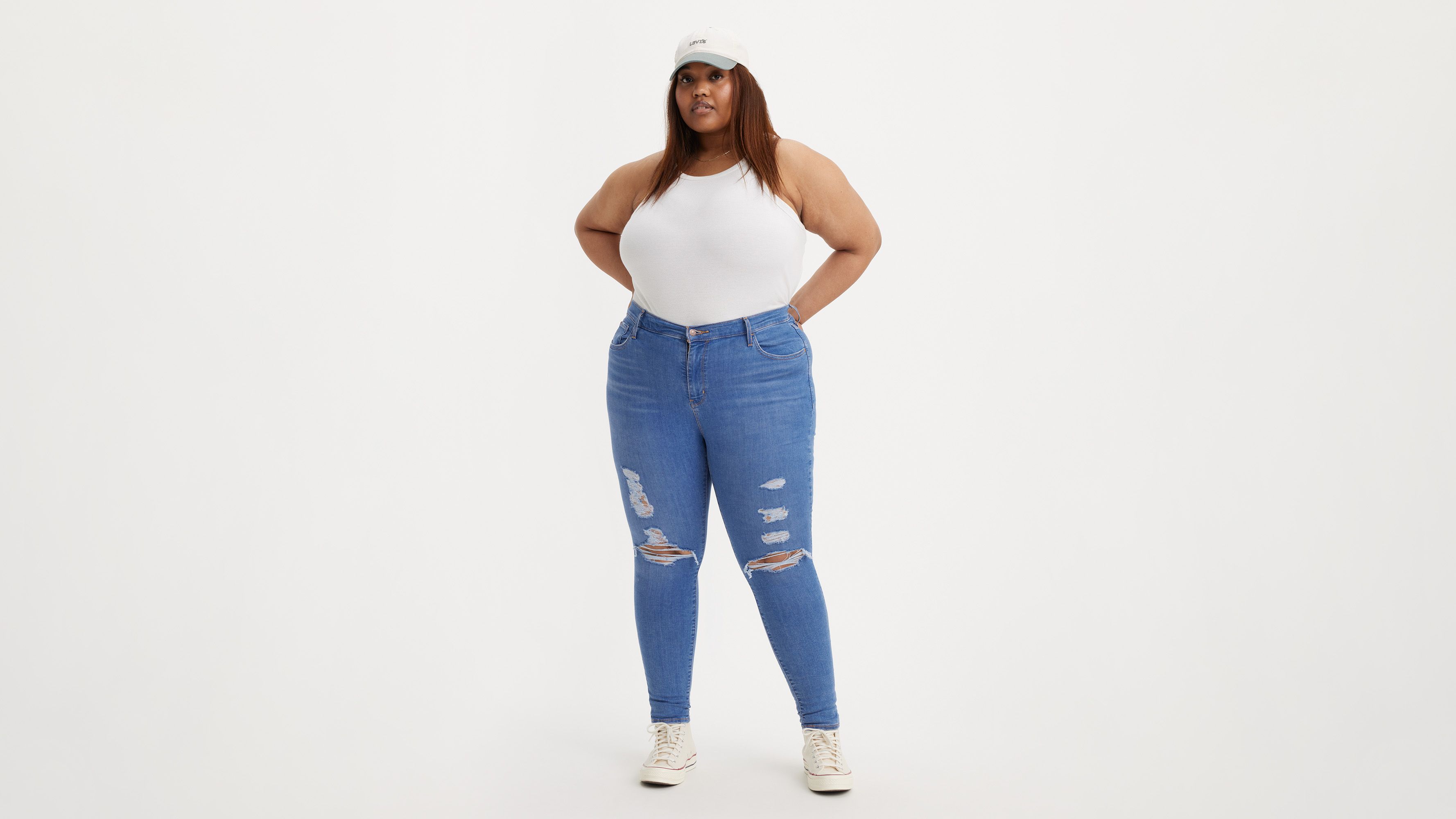 Women's Ultra High-Rise Ripped Medium Wash Mom Jeans - Hollister