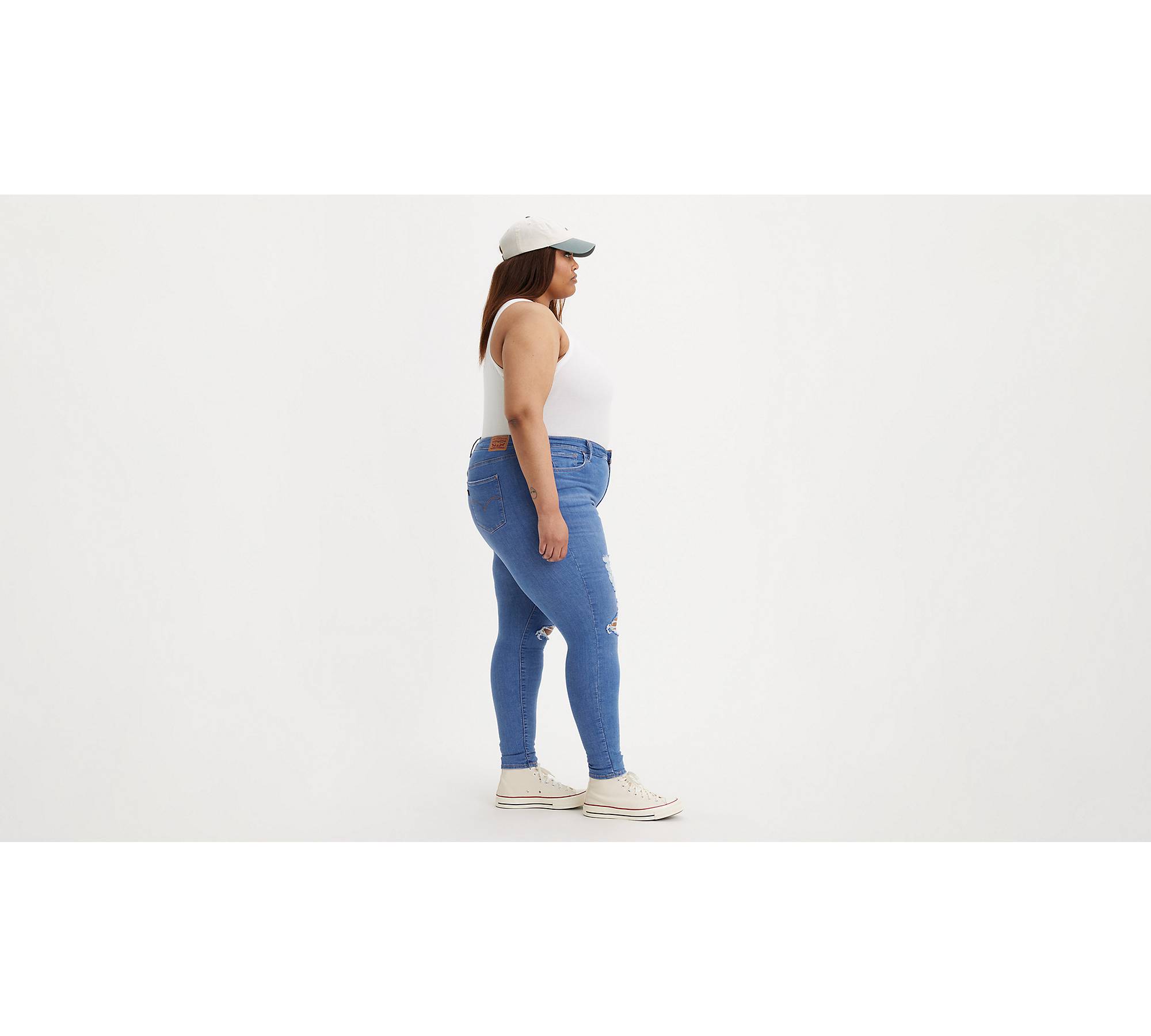 720™ High Rise Super Skinny Jeans (plus Size) - Blue