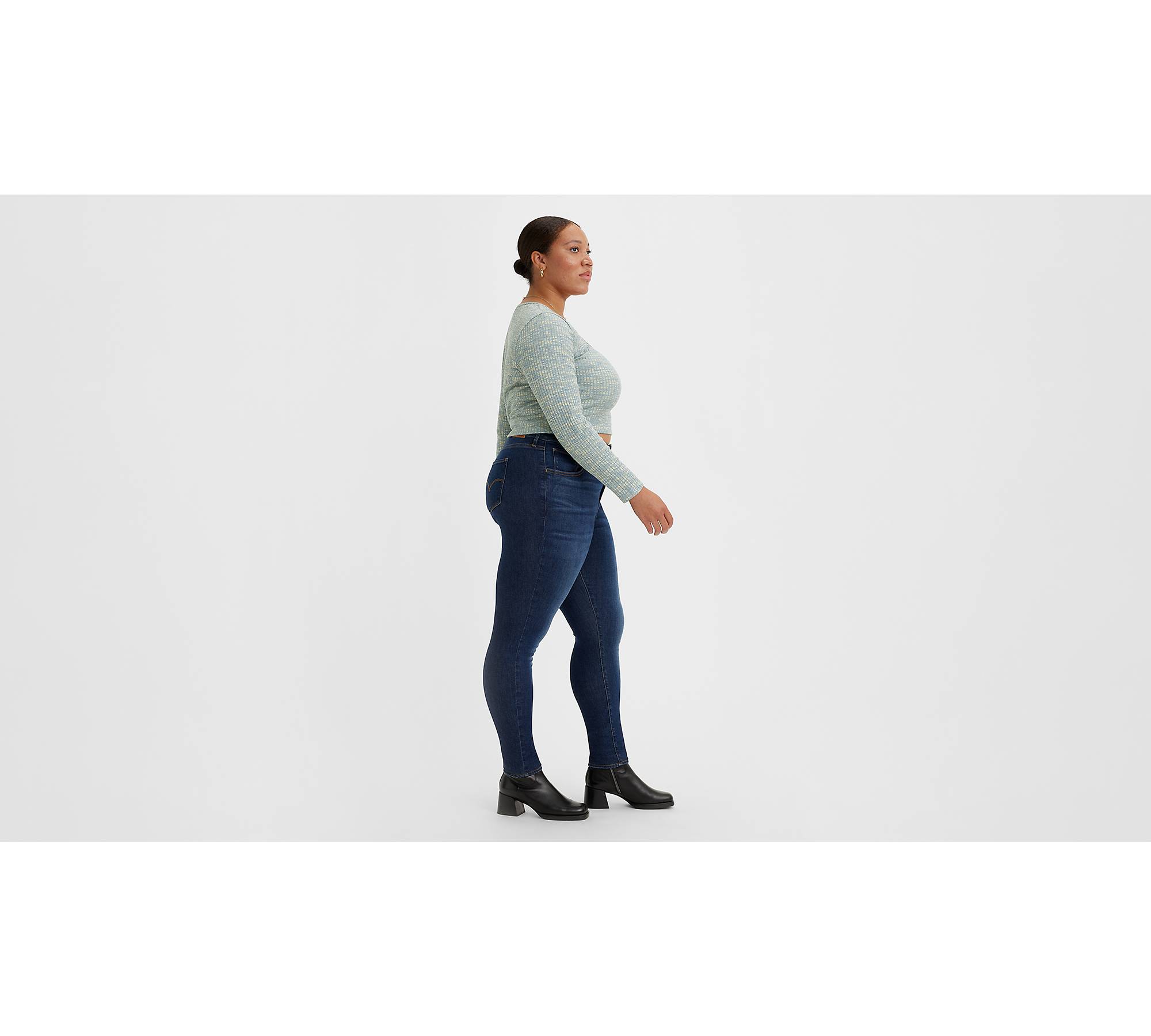 Plus Size Super Stretch Indigo Zip Pant Average Length