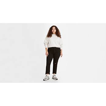 724 High Rise Slim Straight Cropped Women's Jeans - Black
