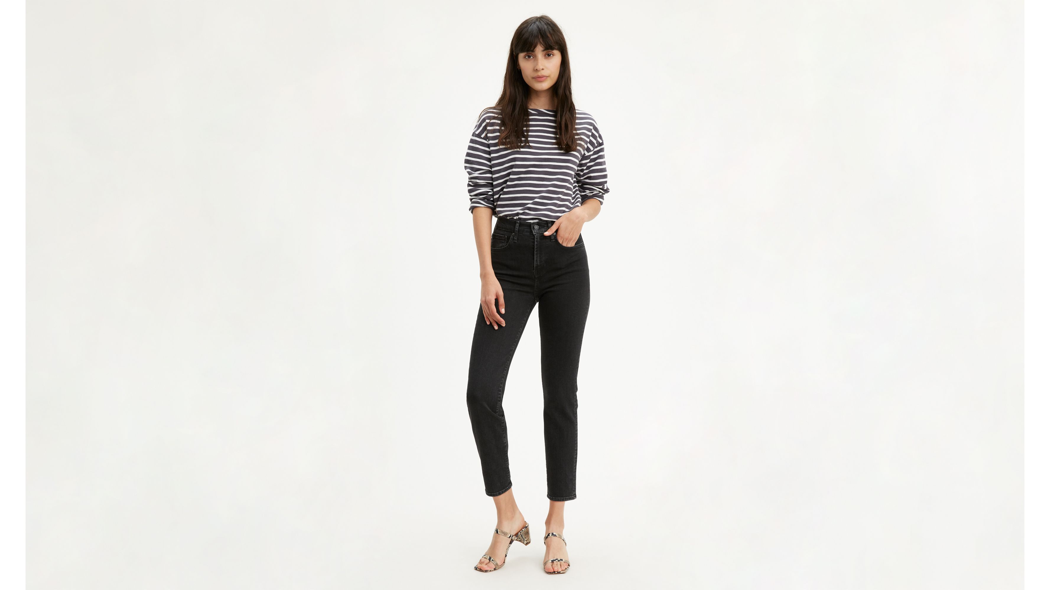 levis 724 high rise straight crop jeans