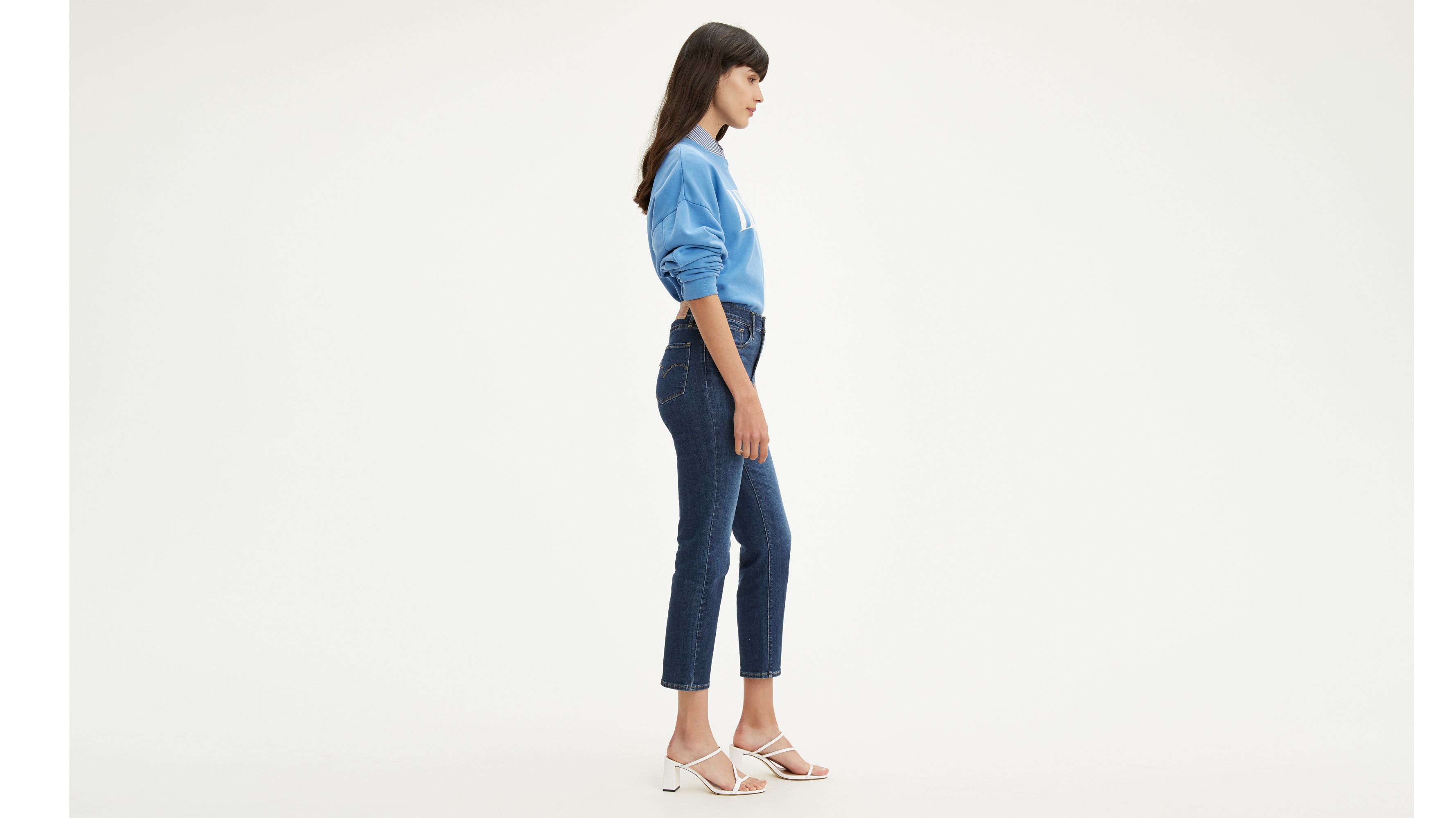 Slim Straight Cropped Jeans