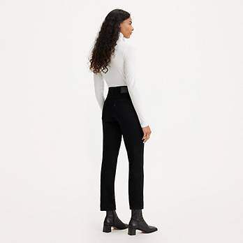 724 High Rise Slim Straight Cropped Women's Jeans - Black | Levi's® US