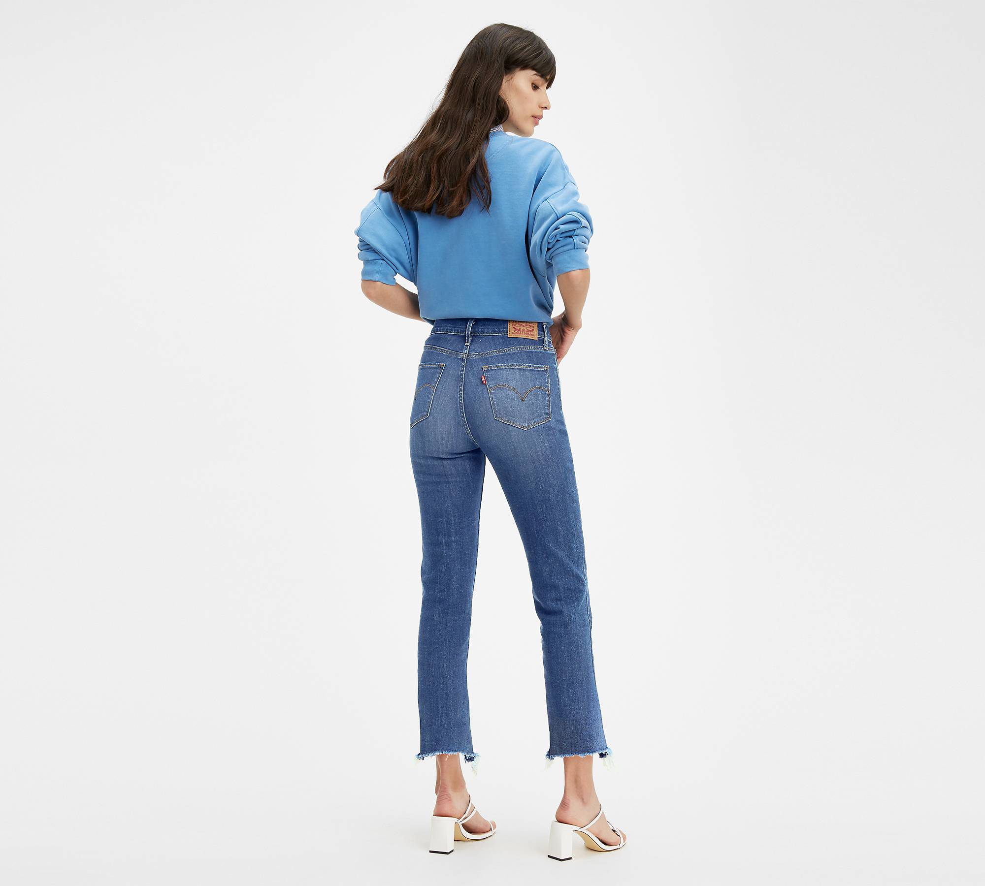 724 High Rise Slim Straight Crop Women's Jeans - Medium Wash | Levi's® US