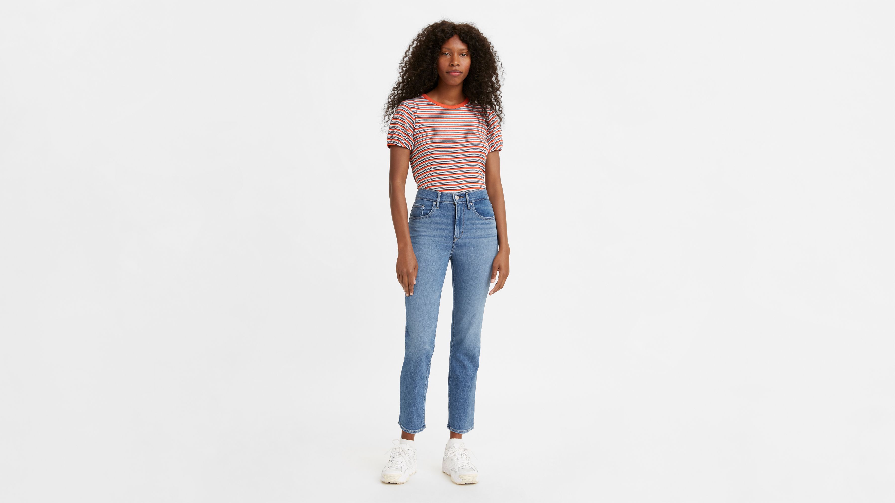 724 High Rise Slim Straight Crop Women's Jeans - Medium Wash | Levi's® US