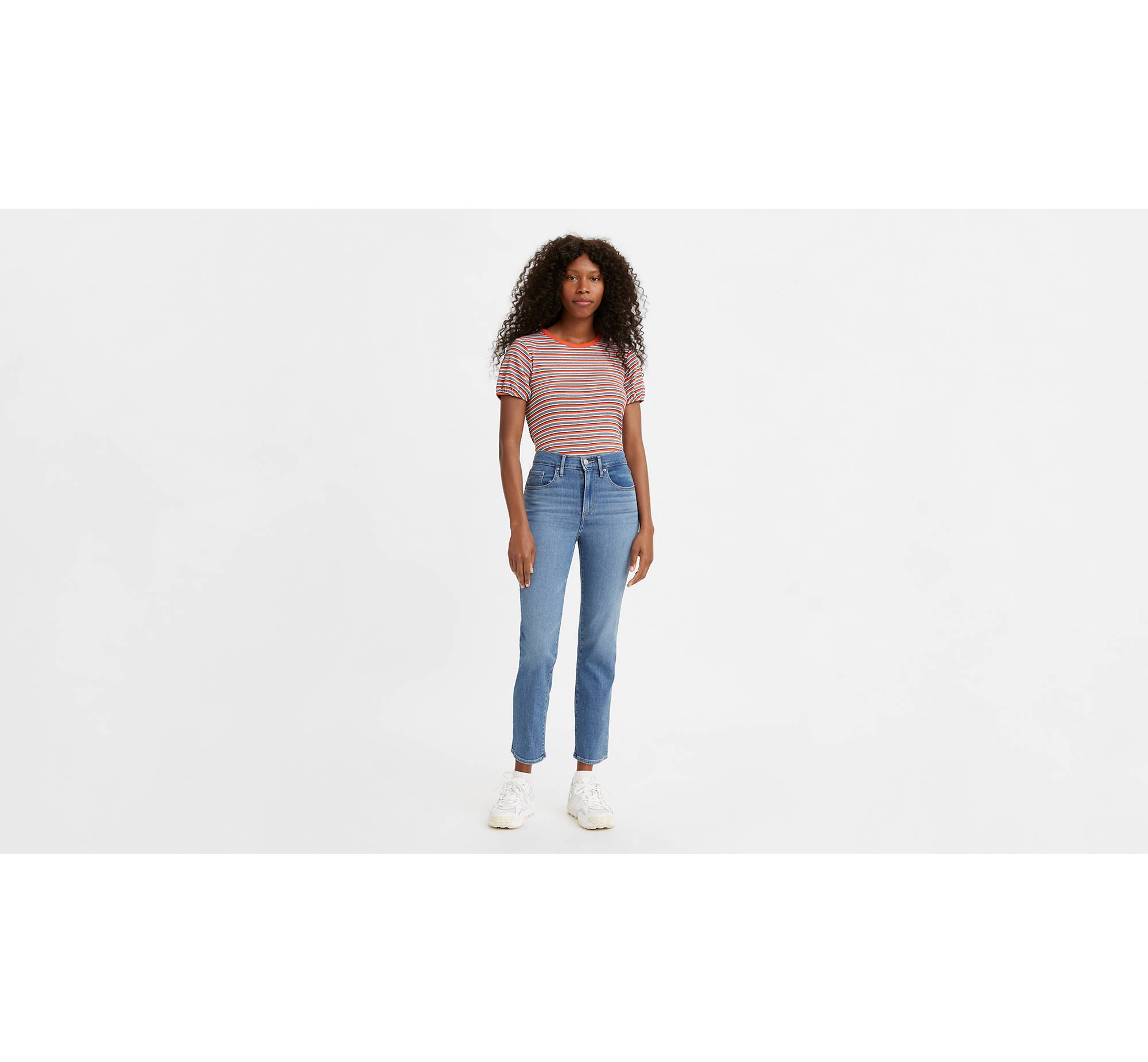 724 High Rise Slim Straight Crop Women's Jeans Medium Wash | Levi's® US