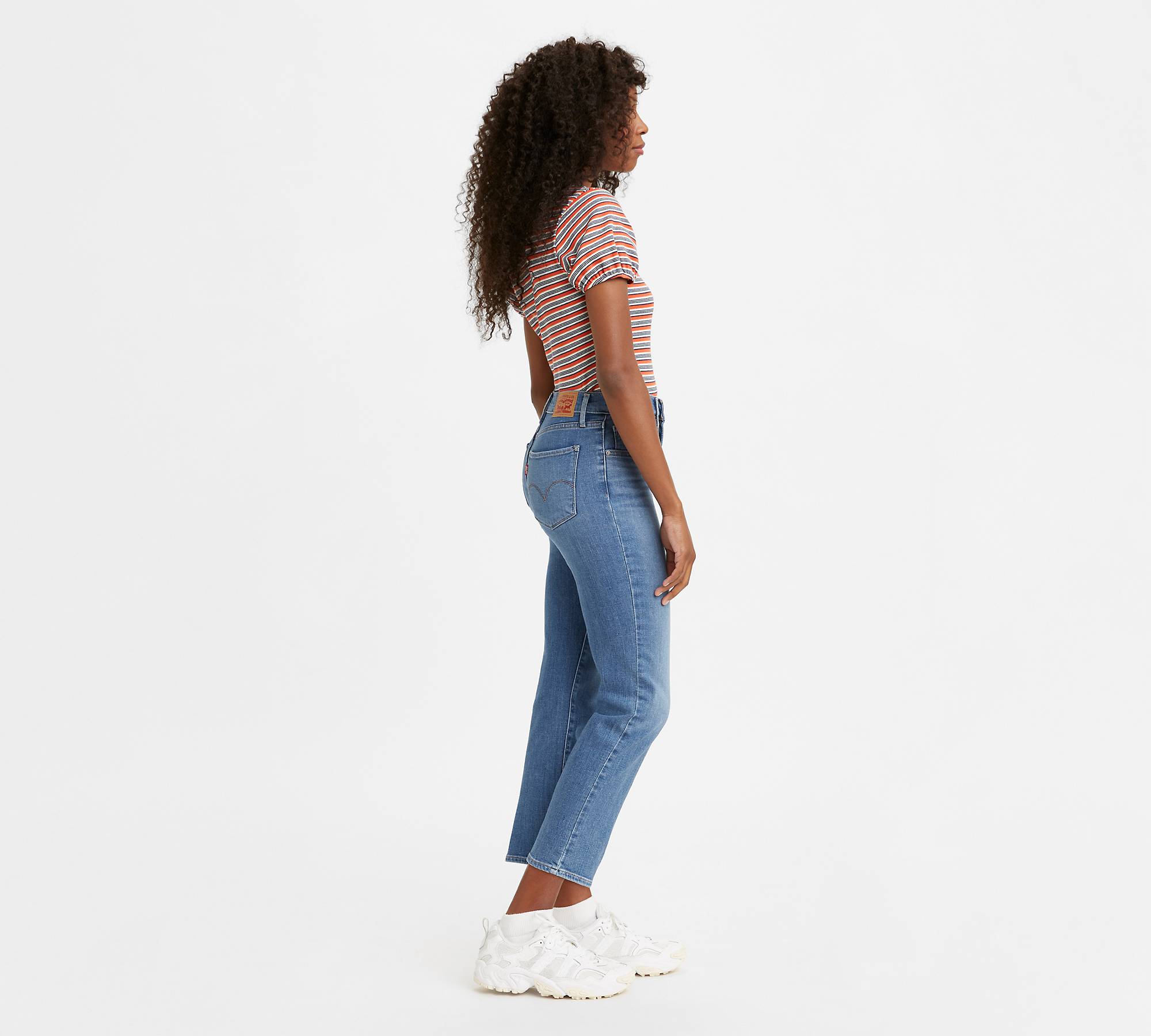 724 High Rise Slim Straight Crop Women's Jeans - Medium Wash