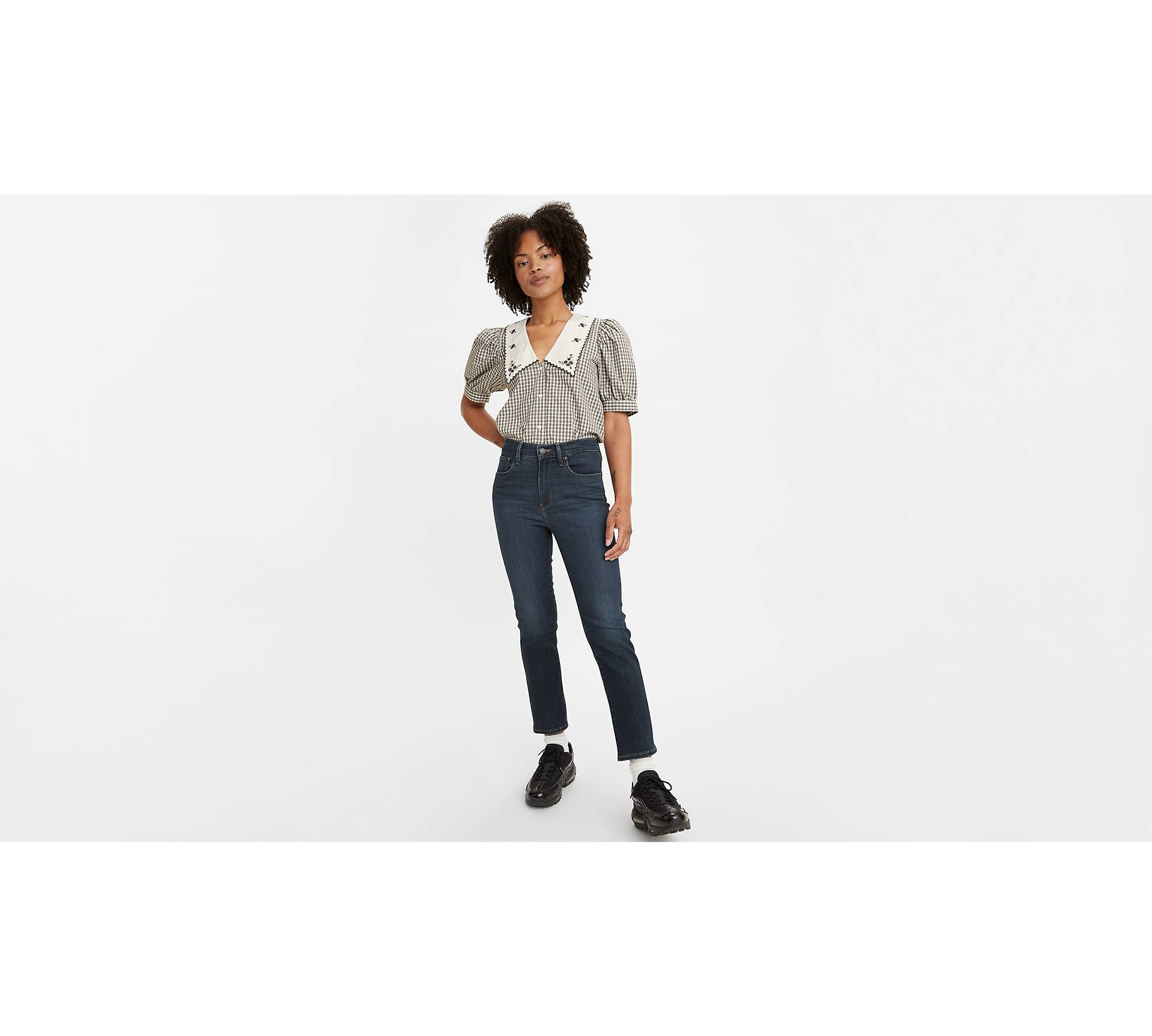 Slim Straight Cropped Jeans