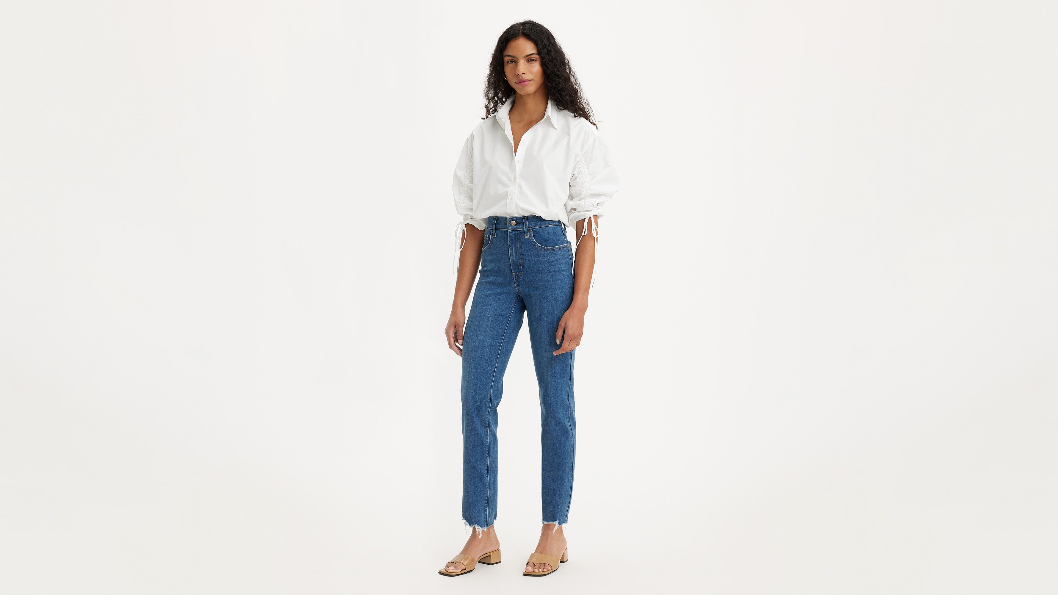 Levi's women's 724 high on sale rise straight crop jeans