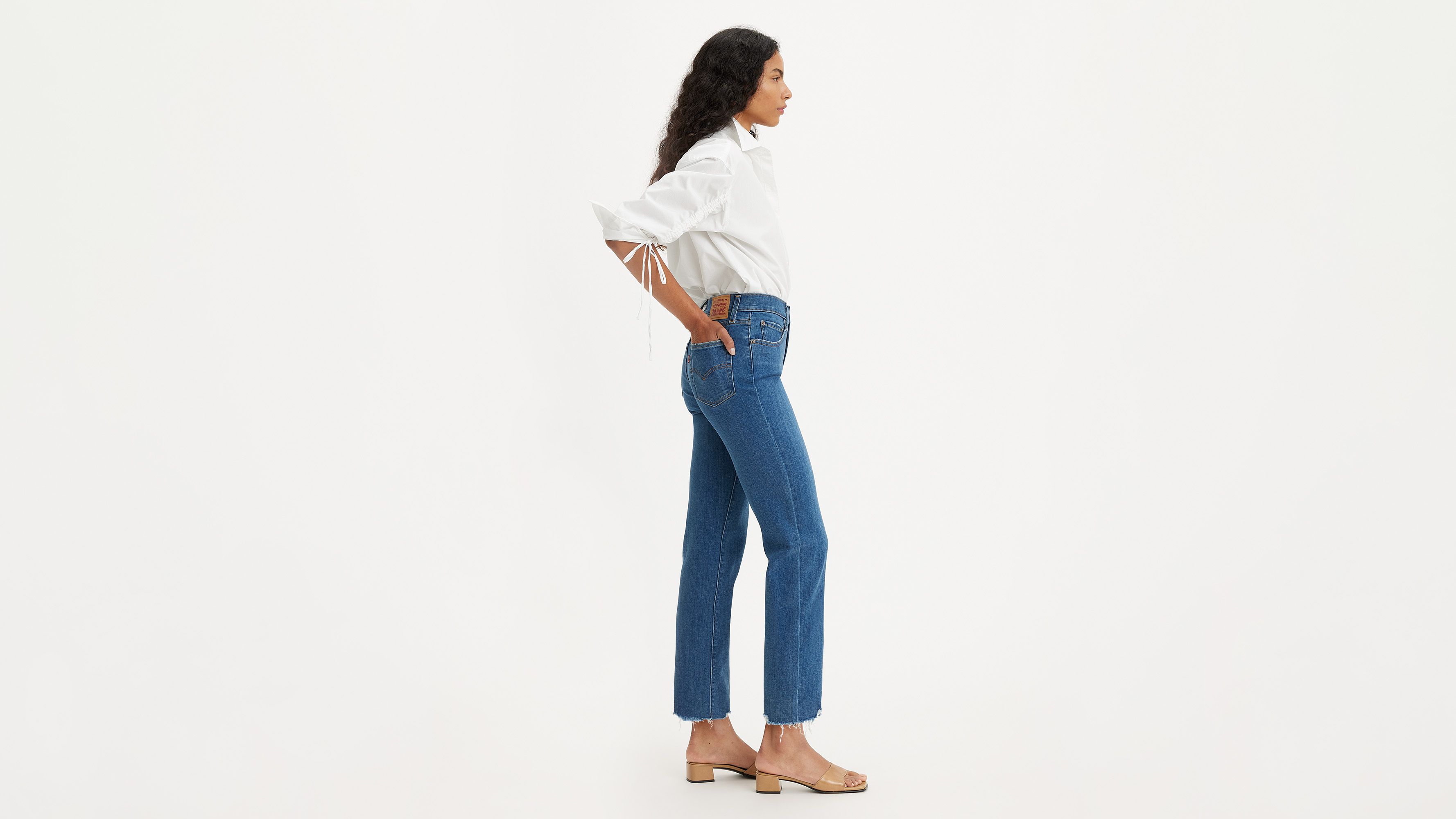 724 High Rise Slim Straight Cropped Women's Jeans - Dark Wash