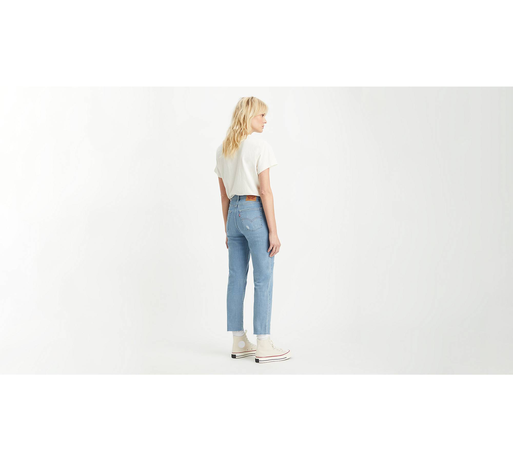 724 High Rise Slim Straight Cropped Women's Jeans - Light Wash | Levi's® US