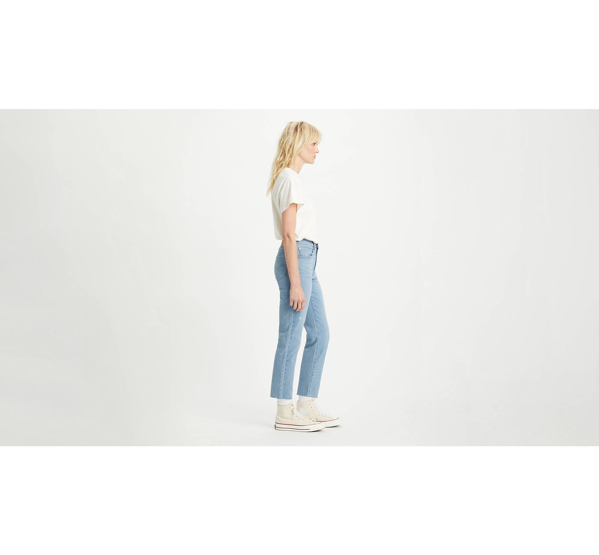 724 High Rise Slim Straight Cropped Women's Jeans - Light Wash | Levi's® US