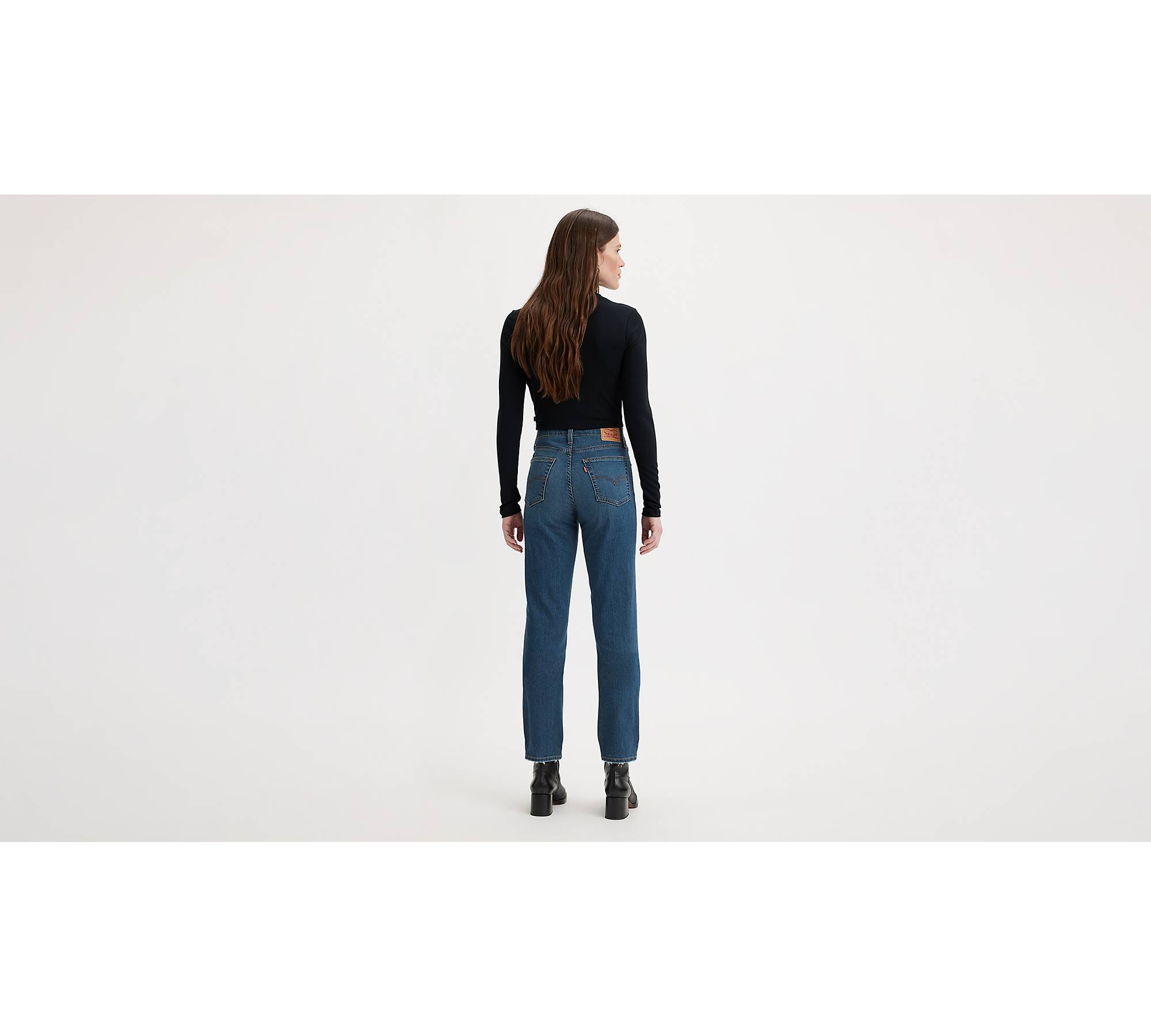 724™ High Rise Straight Crop Jeans - Blue | Levi's® NL