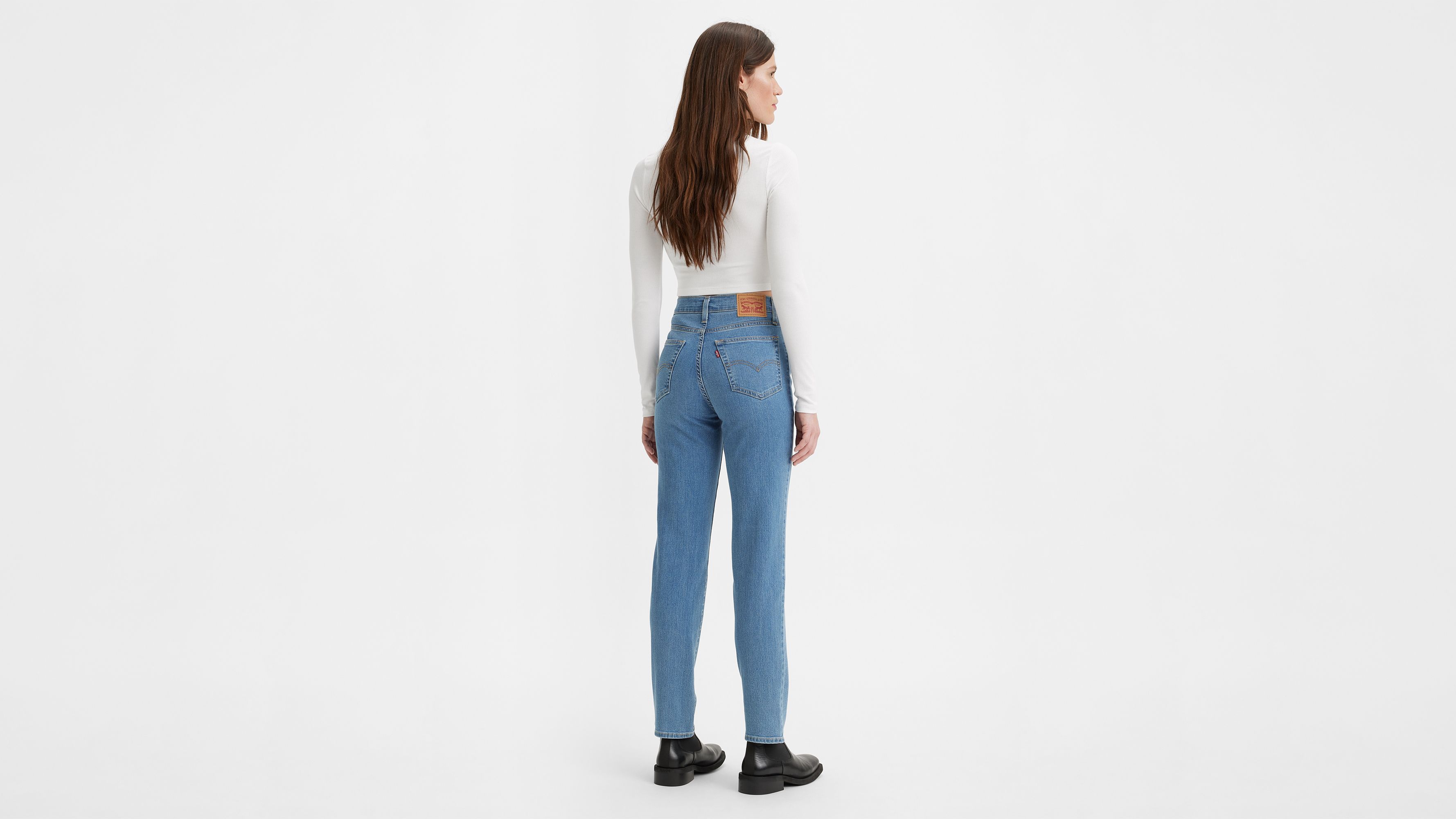 724 High Rise Slim Straight Cropped Women's Jeans - Dark Wash