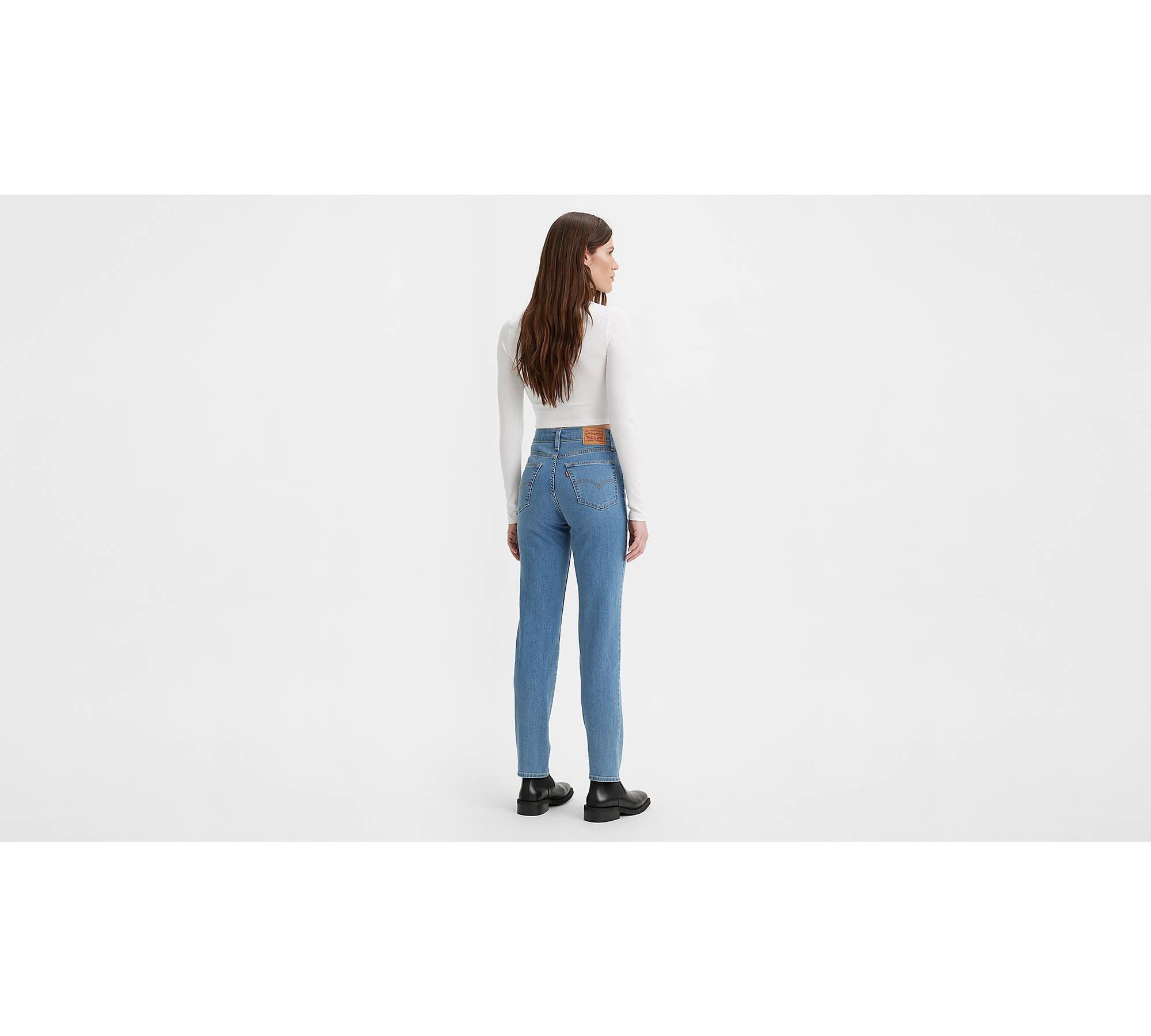 724™ High Rise Straight Crop Jeans - Blue | Levi's® NO