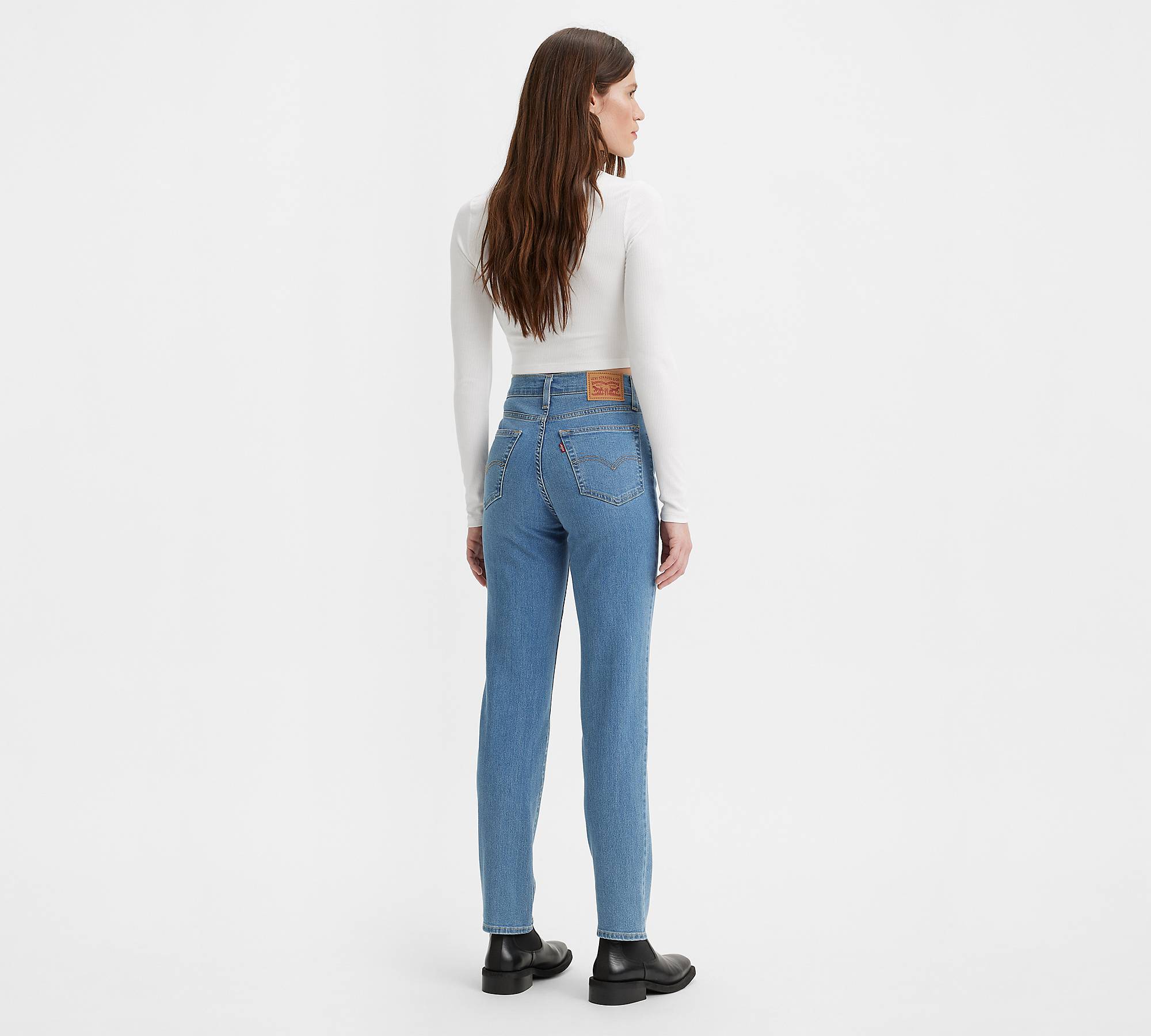 724™ High Rise Straight Crop Jeans - Blue | Levi's® NO