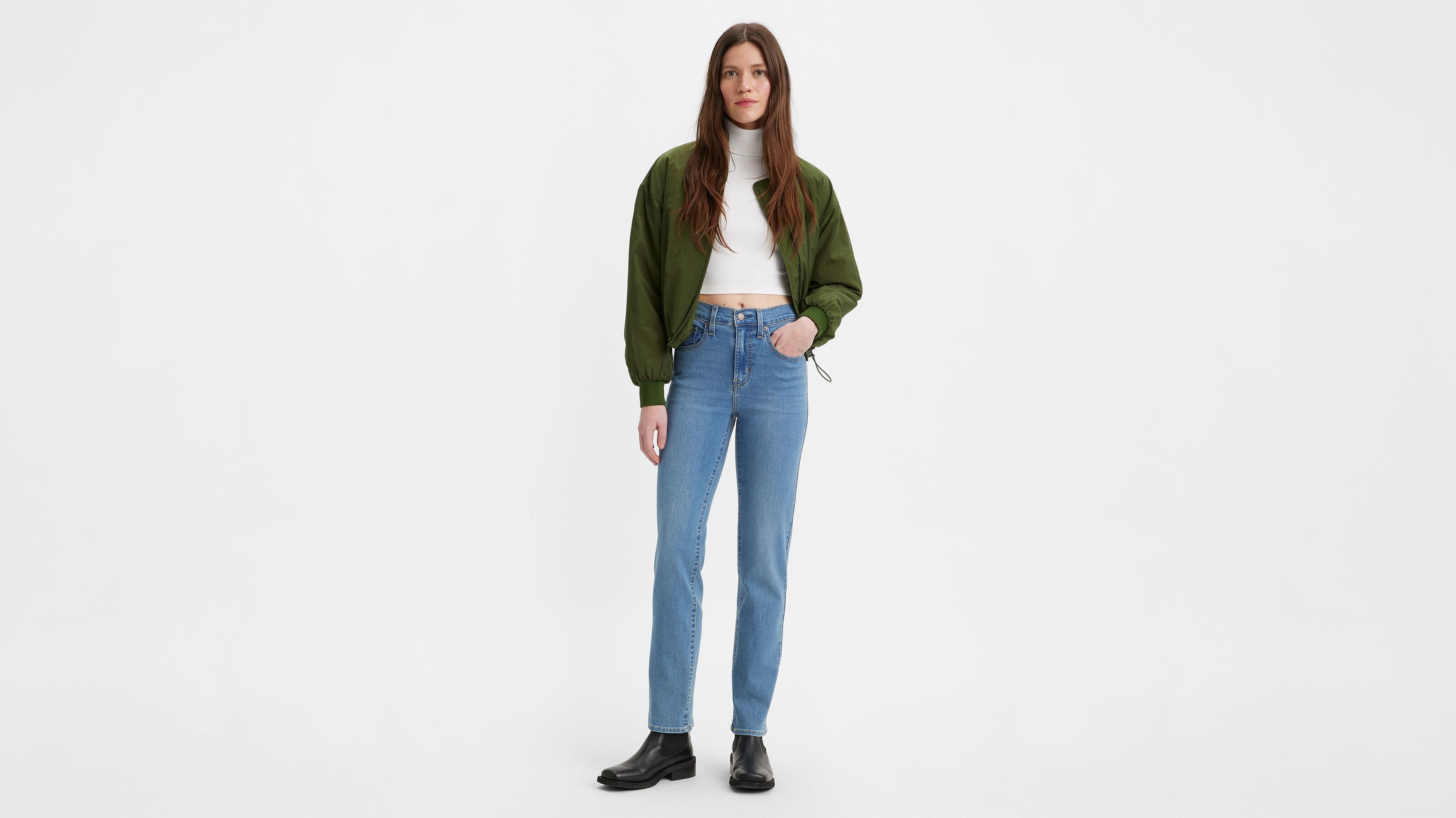 Levi's, Jeans, Levi 724 High Rise Straight Crop Jeans