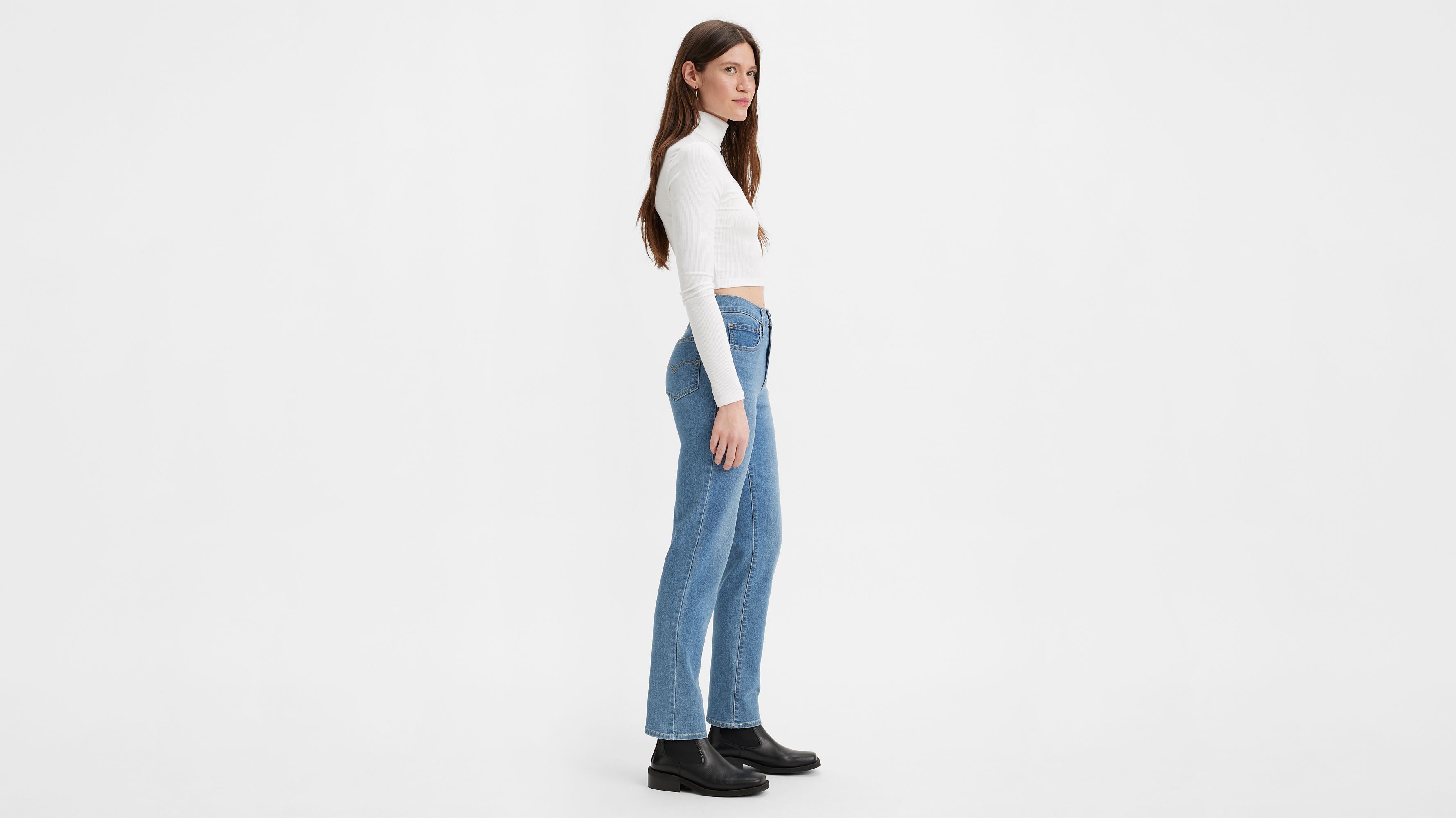 Levi high rise cropped jeans online