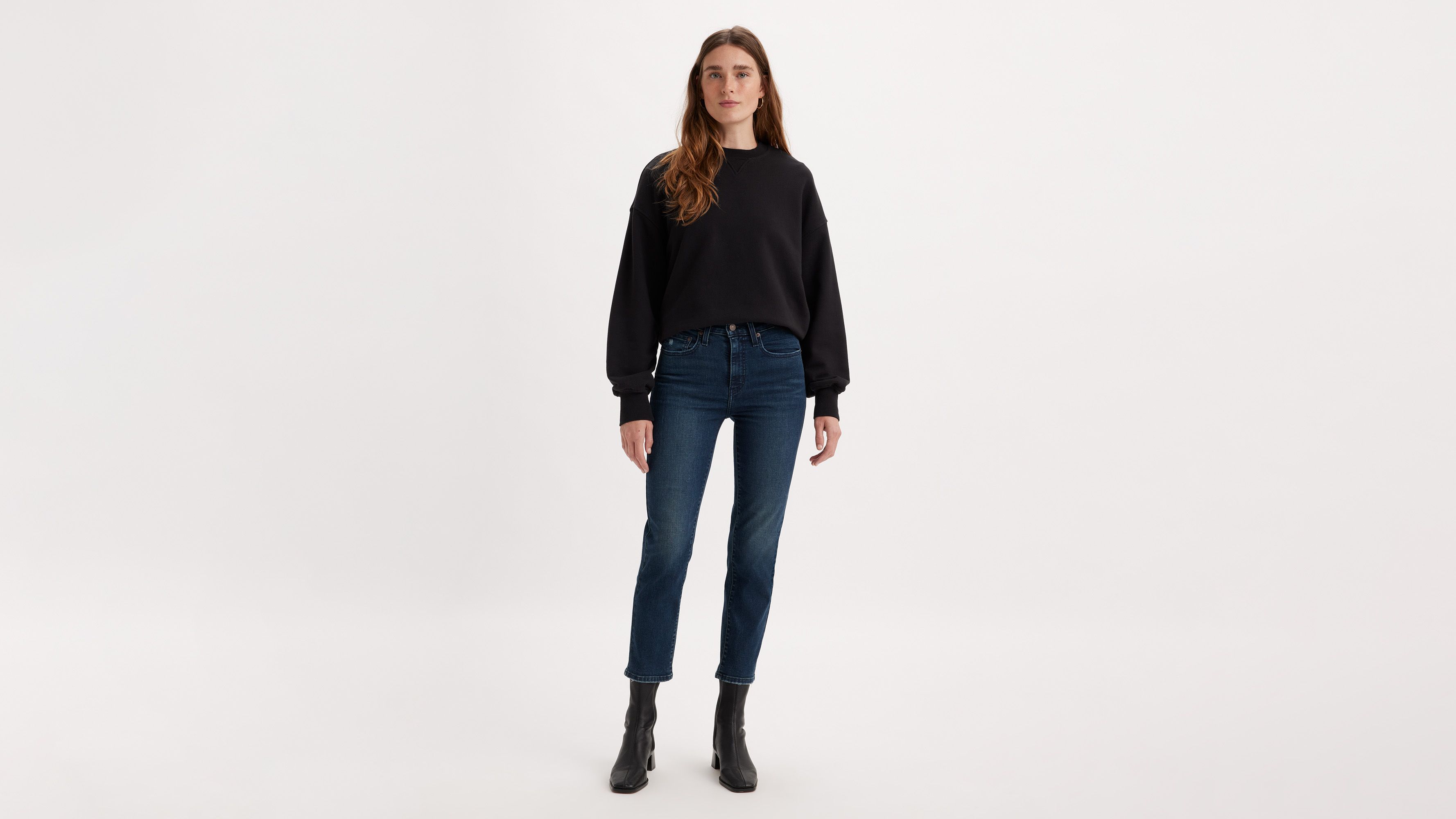 Levi's® 724 High Rise Straight Leg Jeans - Night Is Black