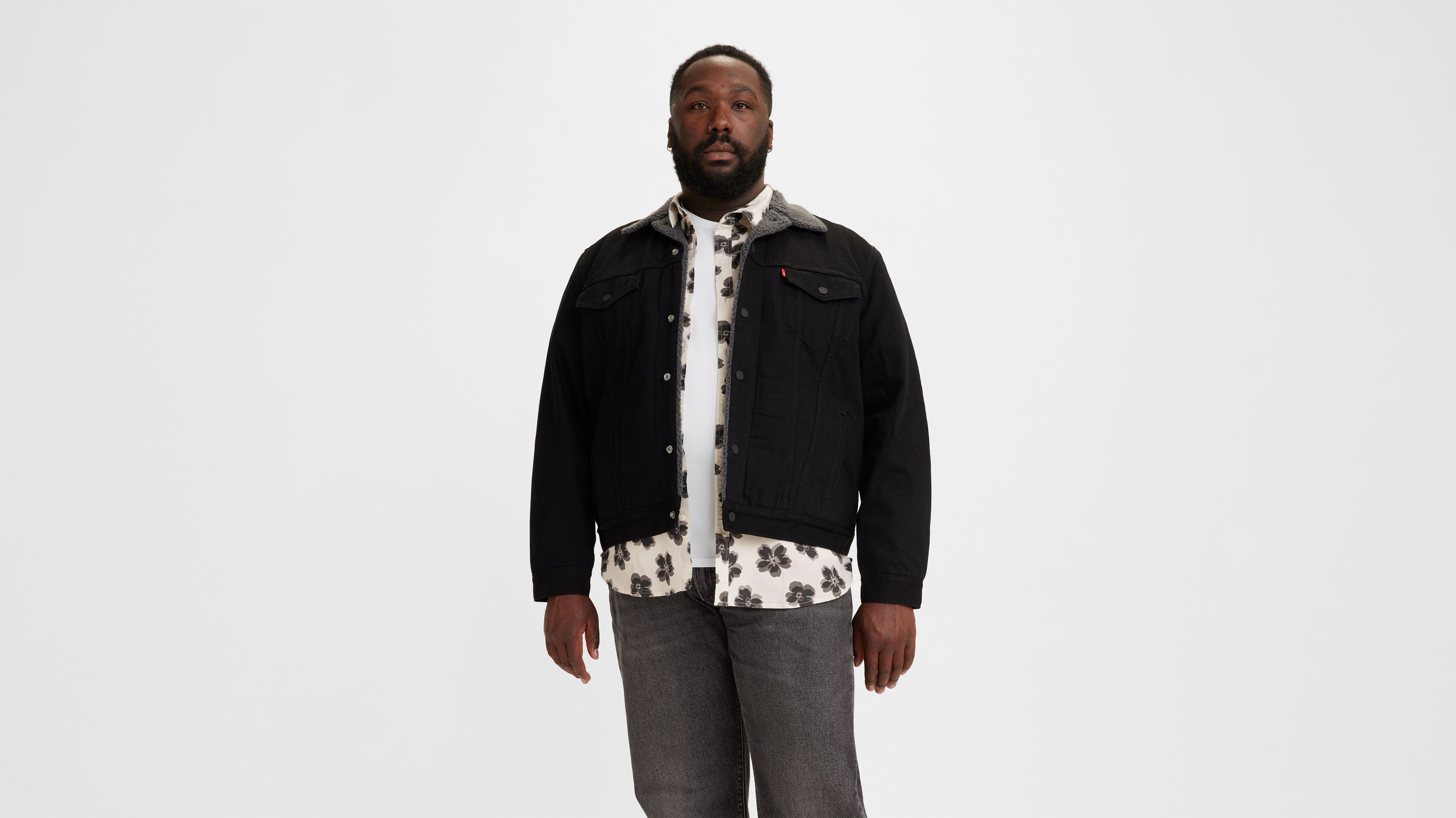 Type Iii Sherpa Trucker Jacket (tall) - Black | Levi's® US