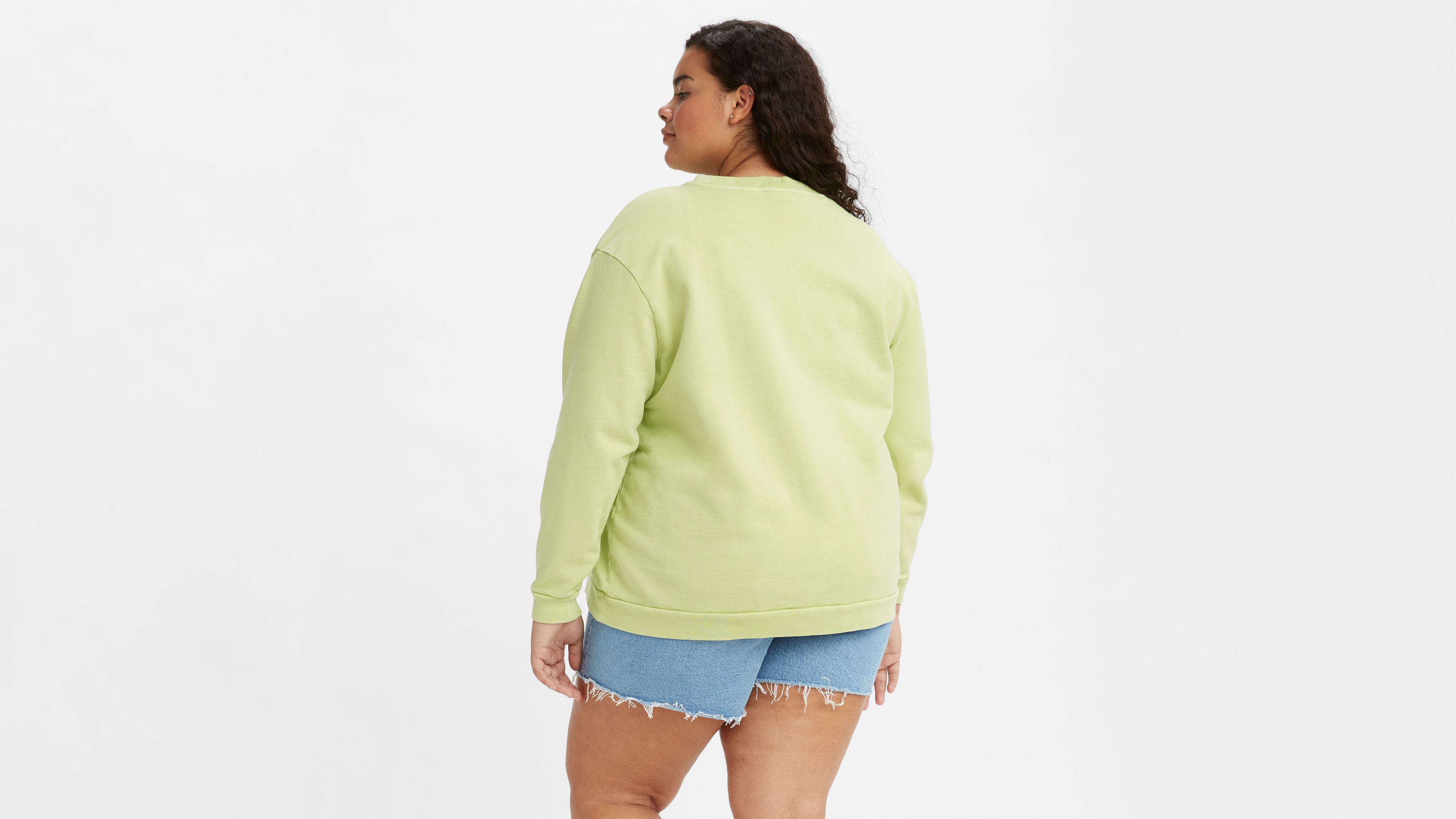 Garment-Dye Slouchy Crewneck Sweatshirt (Plus Size) 2