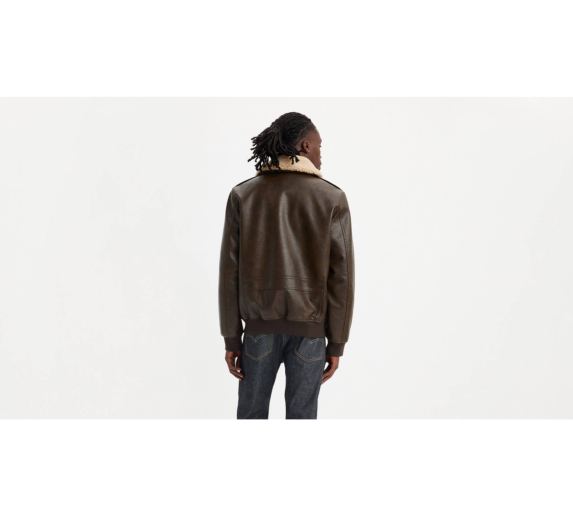 Aviator Bomber Jacket With Sherpa Collar - Brown | Levi's® US