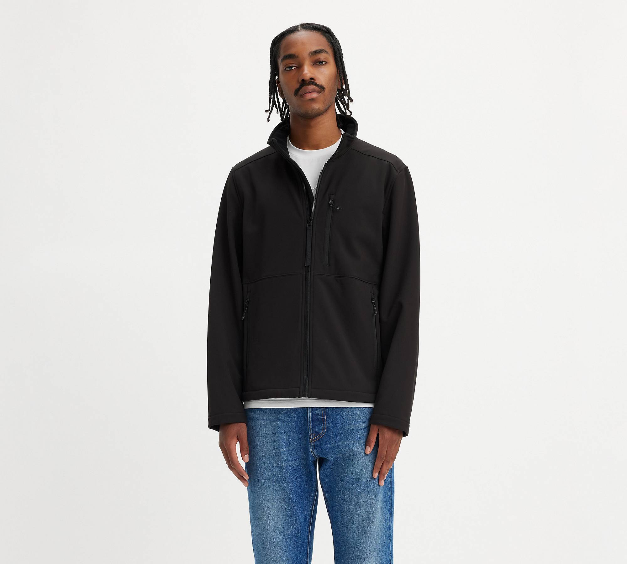 Soft Shell Stand Collar Jacket - Black | Levi's® US