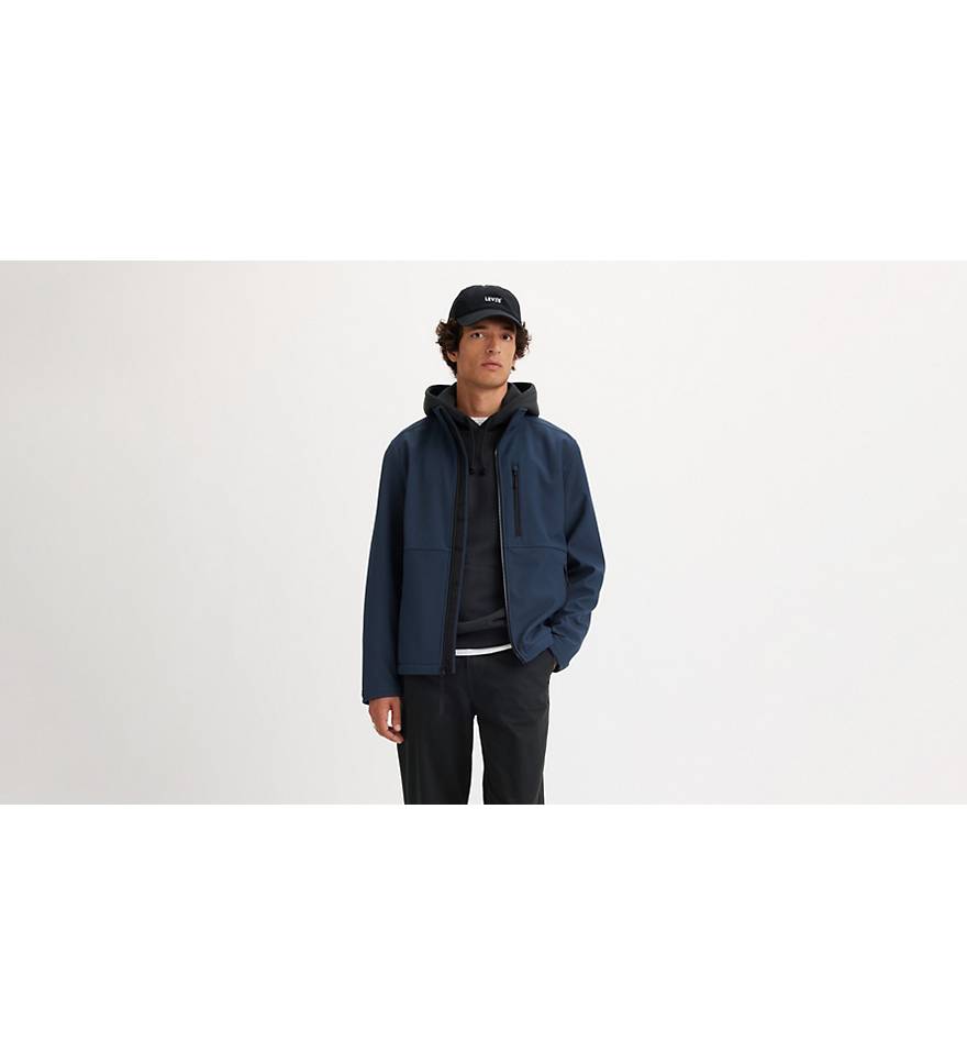 Soft Shell Stand Collar Jacket - Blue | Levi's® US