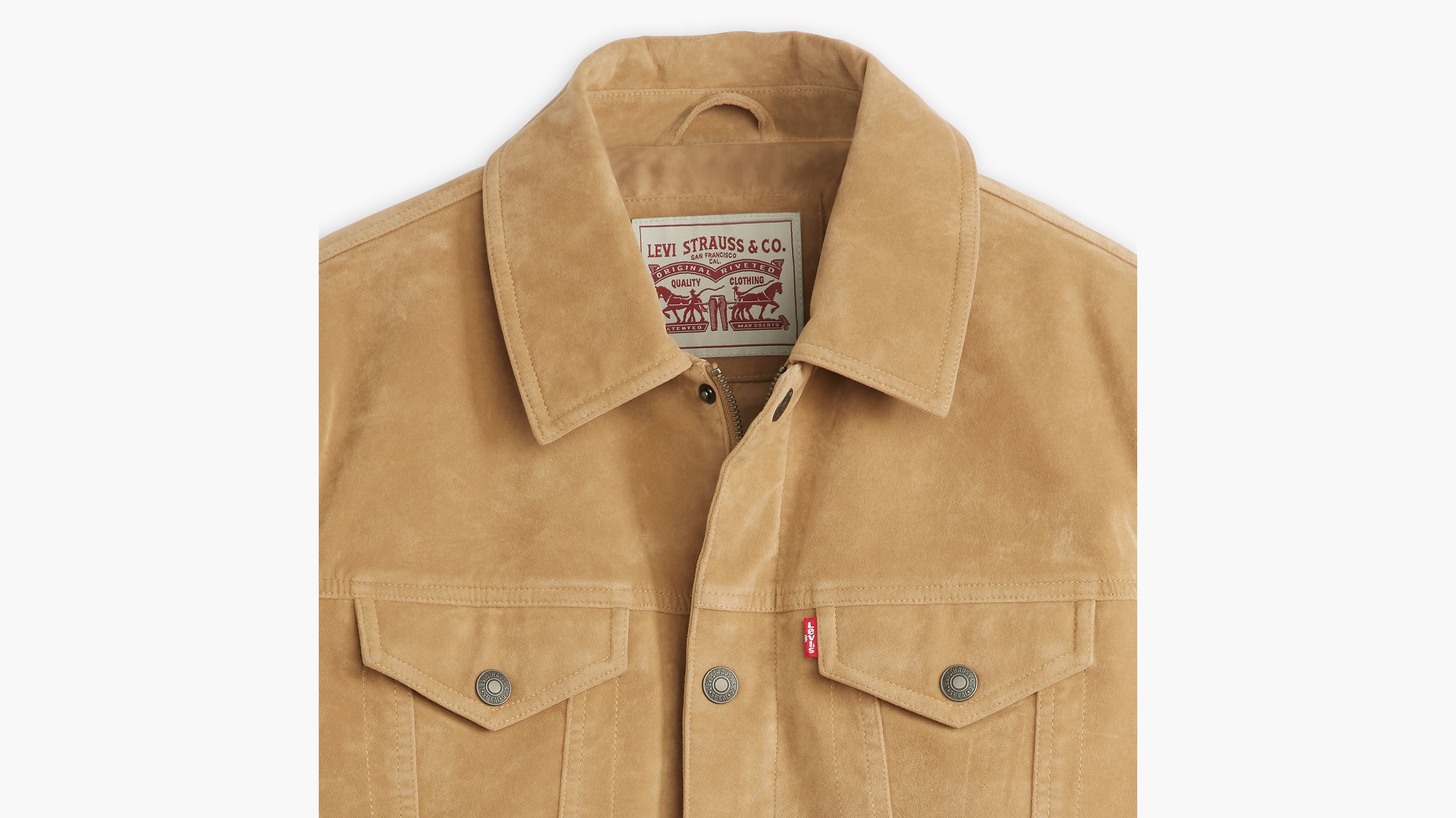 Vintage Faux Cow Suede Trucker Jacket - Brown | Levi's® US