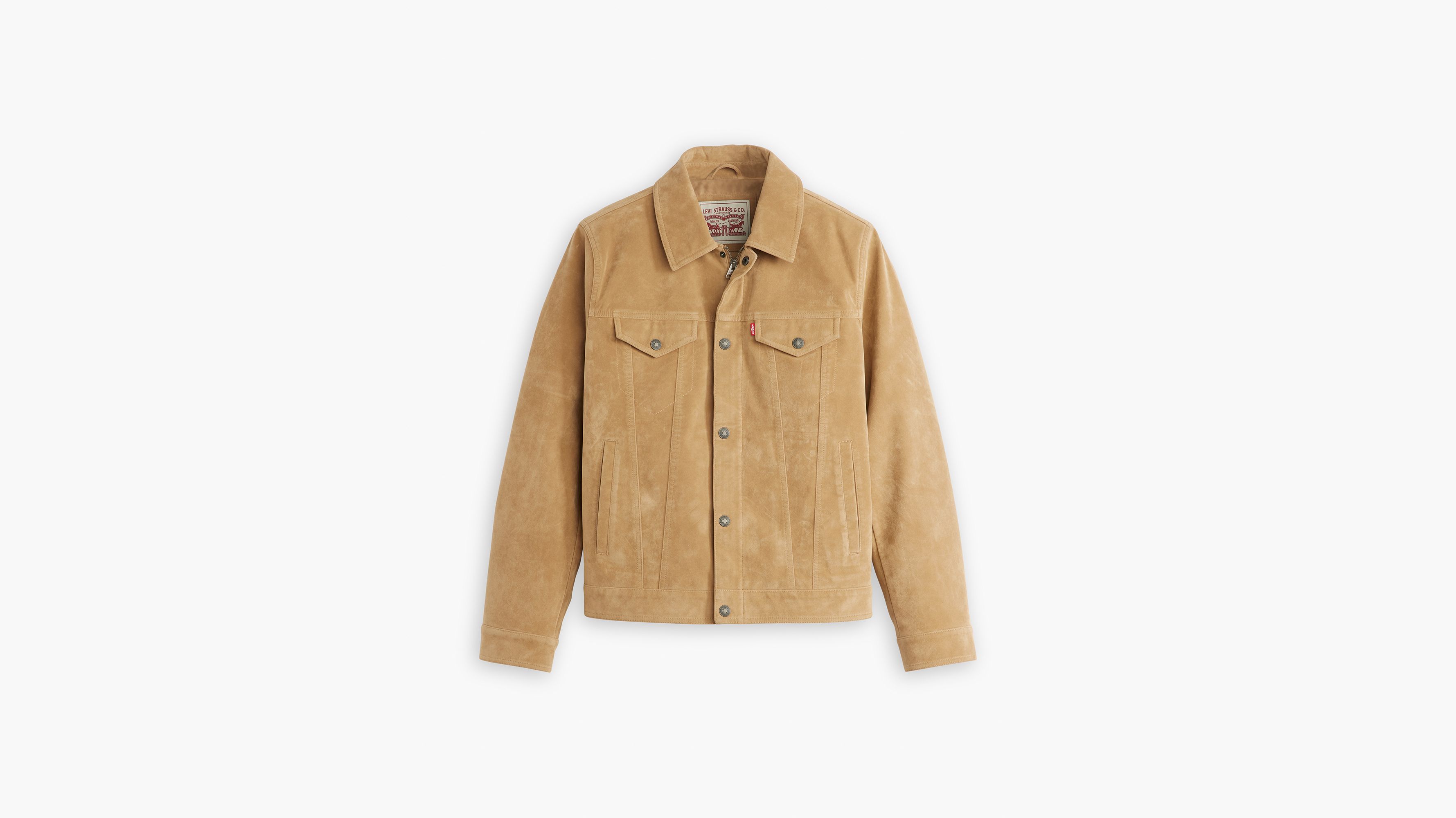 Vintage Faux Cow Suede Trucker Jacket - Brown | Levi's® US