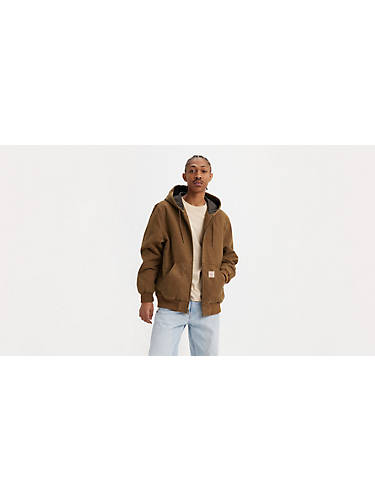 리바이스 Levi Potrero Workwear Hoodie Jacket,Worker Brown - Brown