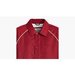 Laydown Collar Raglan Varsity Jacket 4