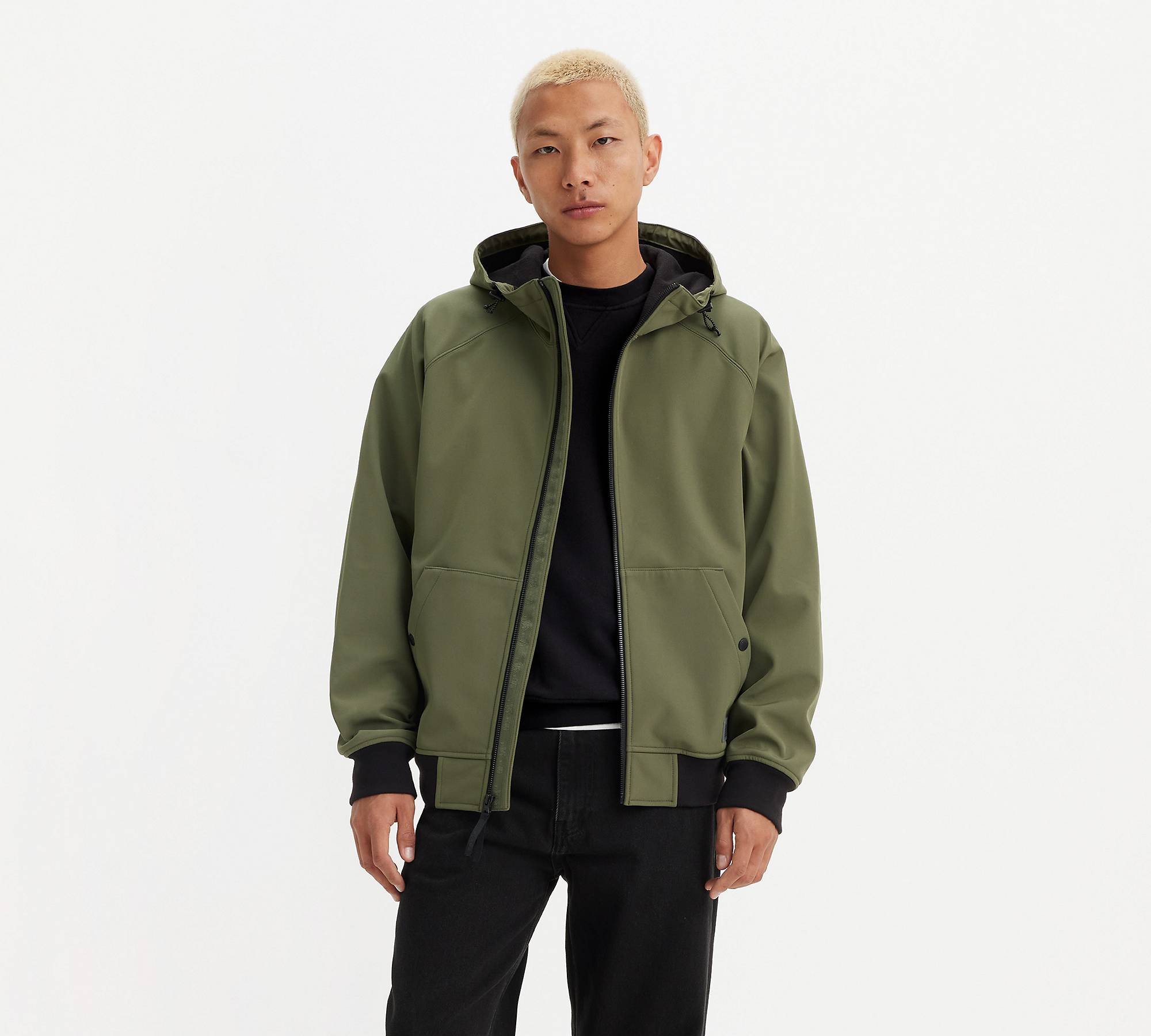 Soft Shell Hoodie Bomber Jacket 1