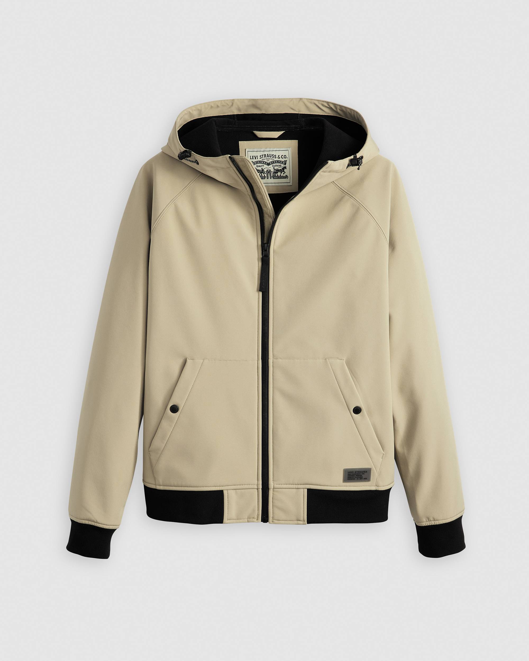 Soft Shell Hoodie Bomber Jacket - Grey | Levi's® US Soft Shell Hoodie Bomber Jacket - Grey | Levi's® US