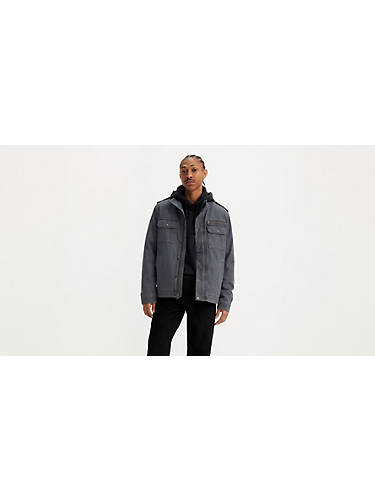 리바이스 Levi Cotton Military Jacket,Indigo Grey - Grey