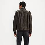 Faux Leather Sherpa Bomber Jacket 2