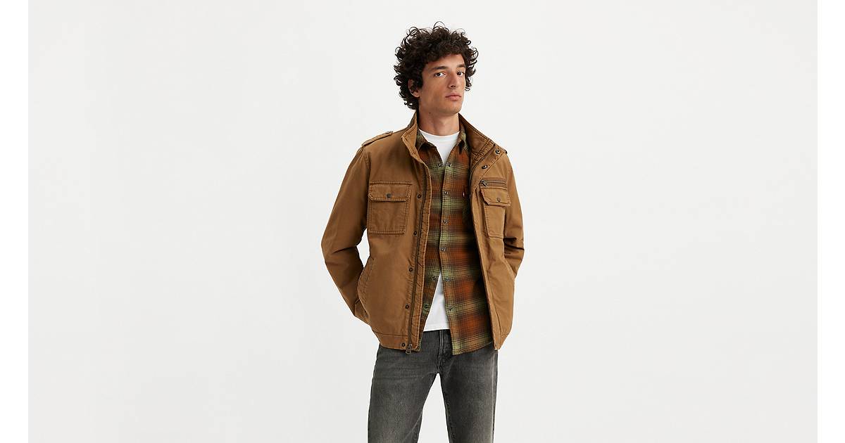 Levi's Modern Fit Washed Cotton Military Jacket, All Sale